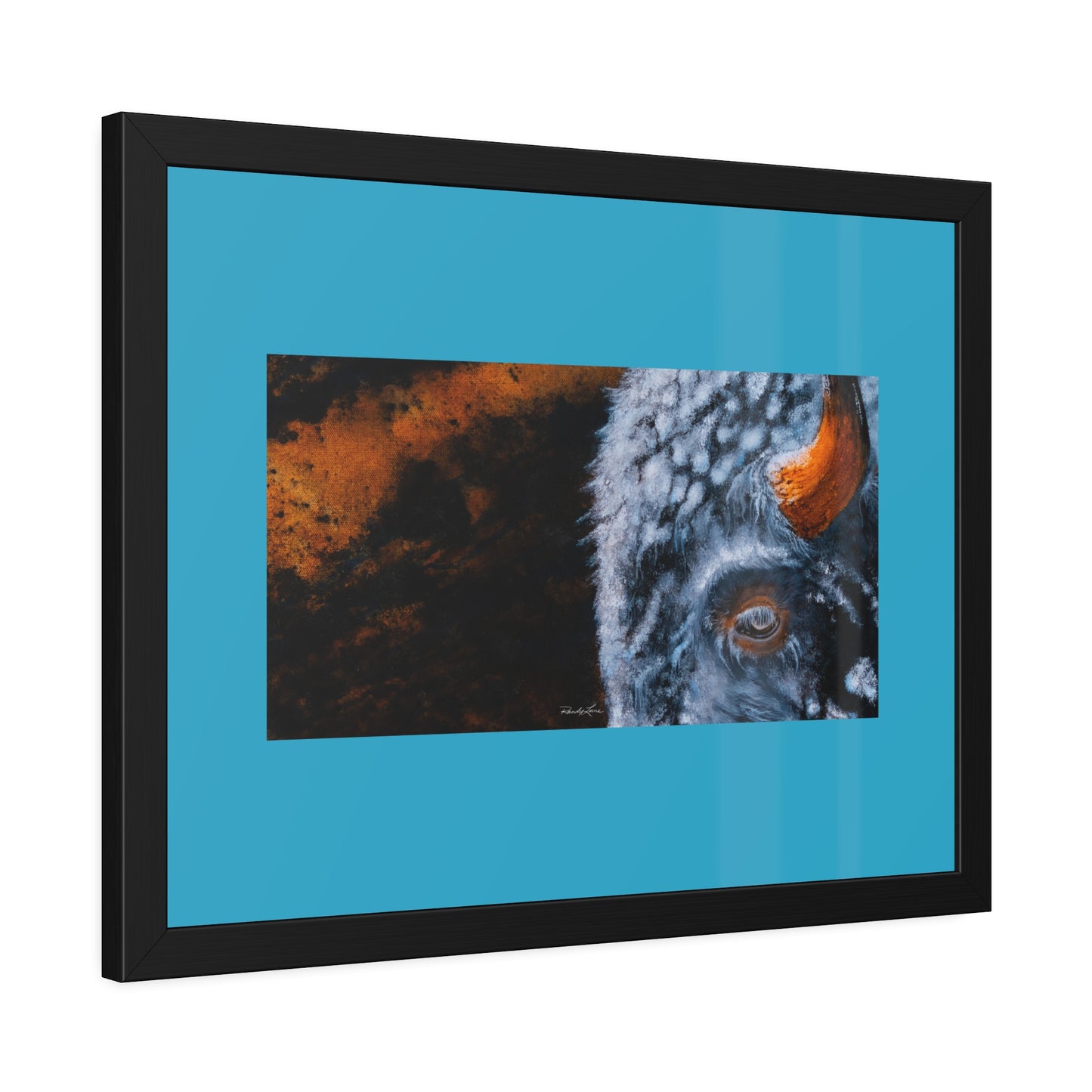 Storm Bison, Framed Fine Art Print