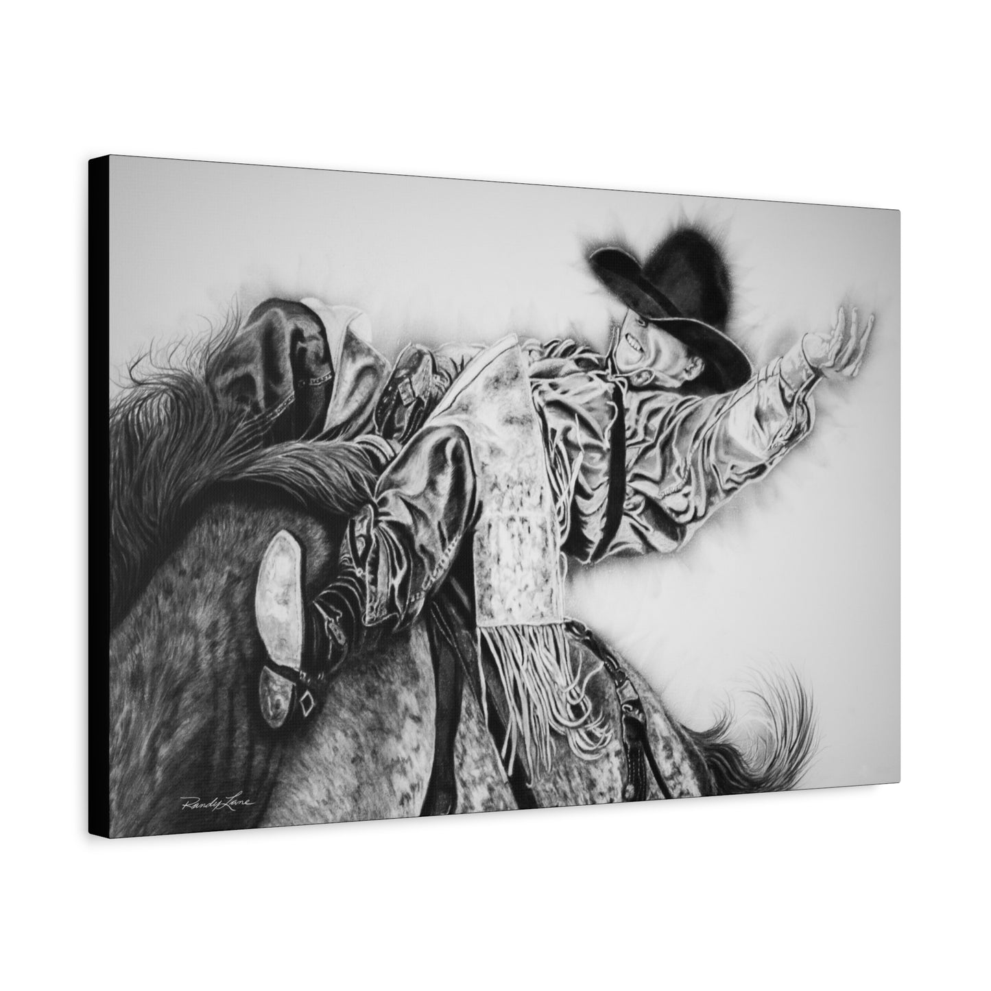Go Time. Stretched Matte Canvas Rodeo Art