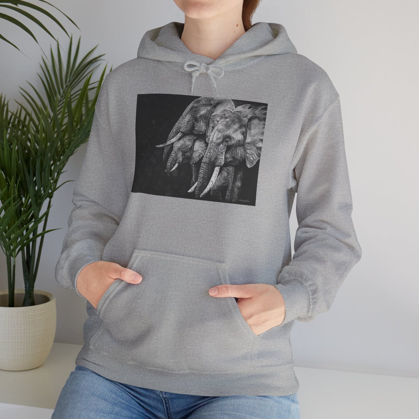 Brushland Bond. Elephant Art Unisex Heavy Blend Hoodie