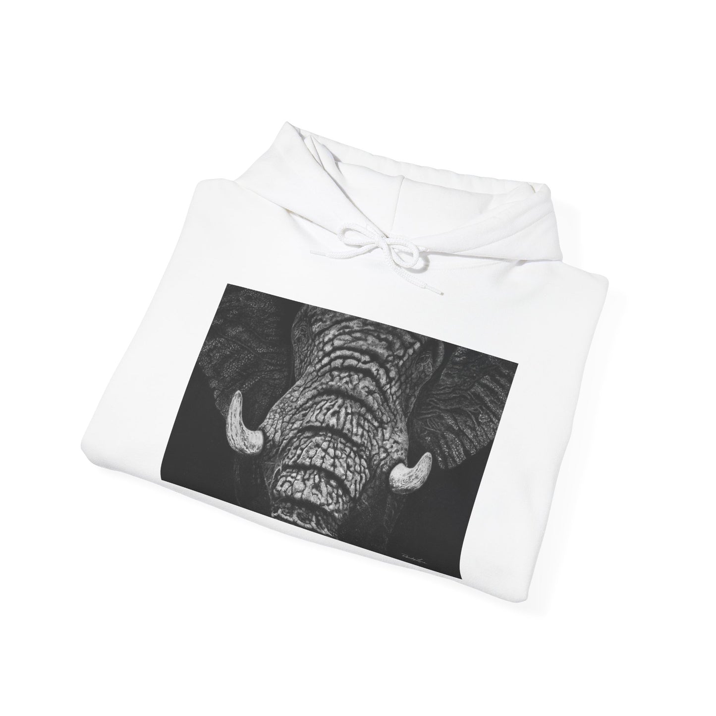 Ebony and Ivory, Elephant Hoodie, Cozy Unisex Sweatshirt