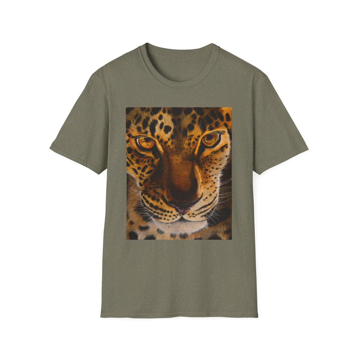 Windows to the Soul, Leopard Print Unisex Softstyle T-Shirt
