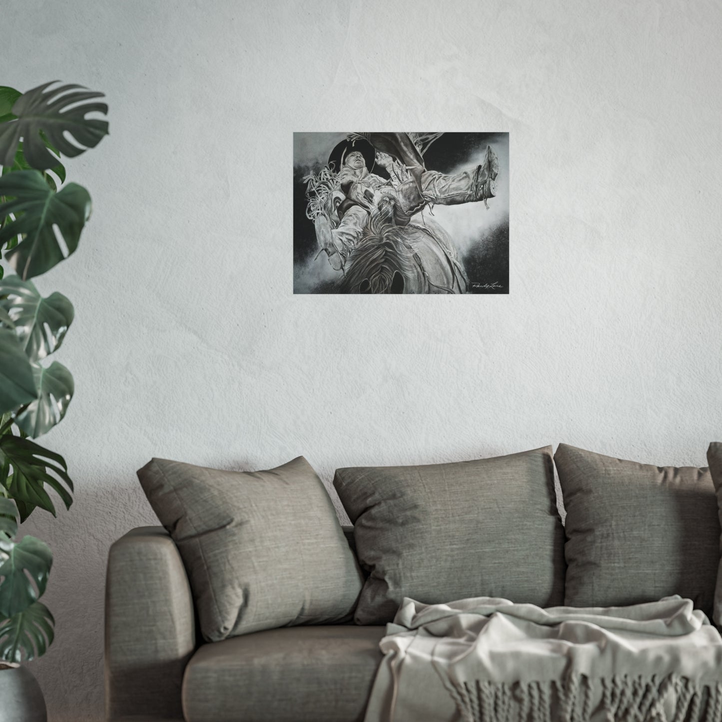 Battle Tested, Rodeo Bareback Rider Painting, Fine Art Print