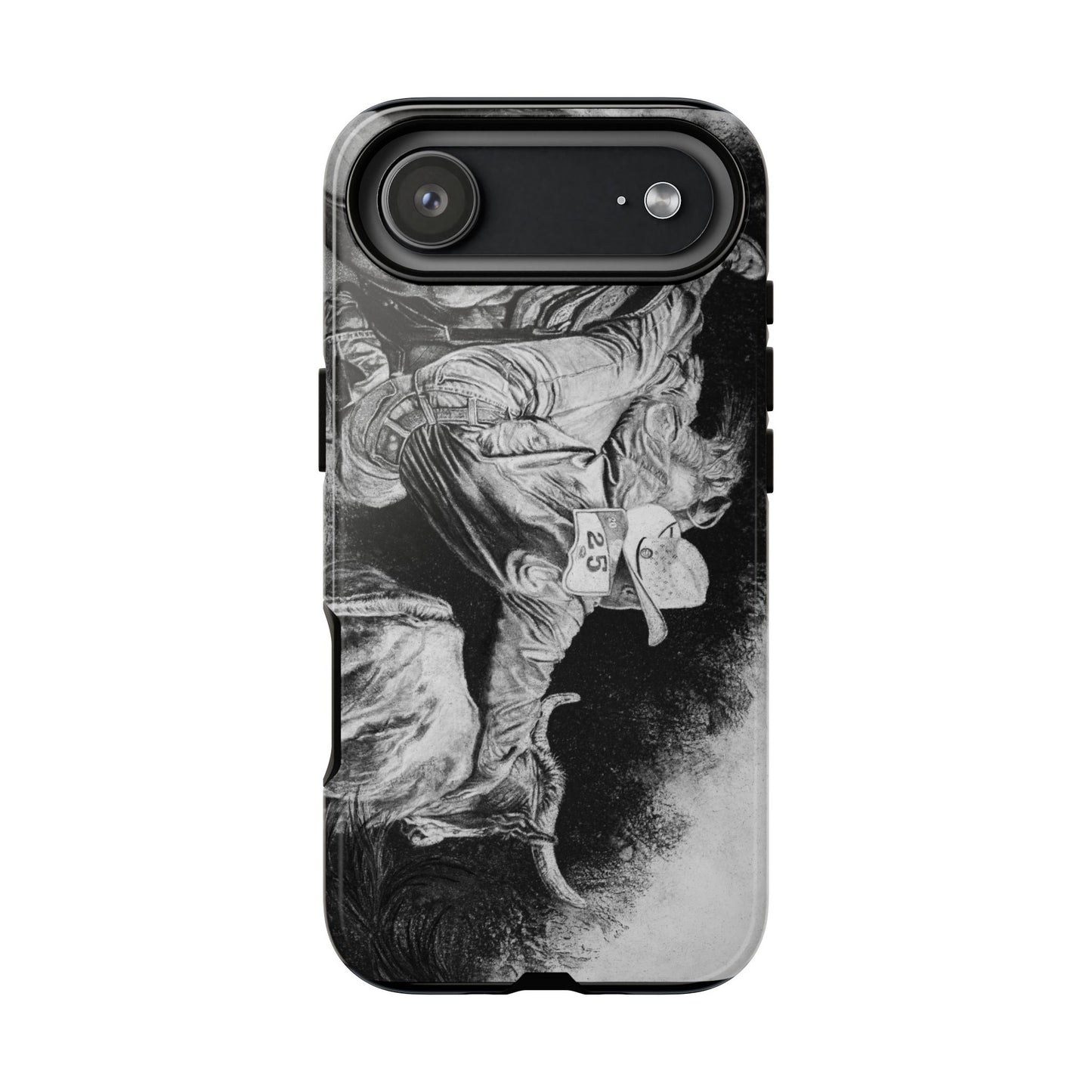 Contact. Cowboy Bulldogger Rodeo Art Phone Case - Tough Cases
