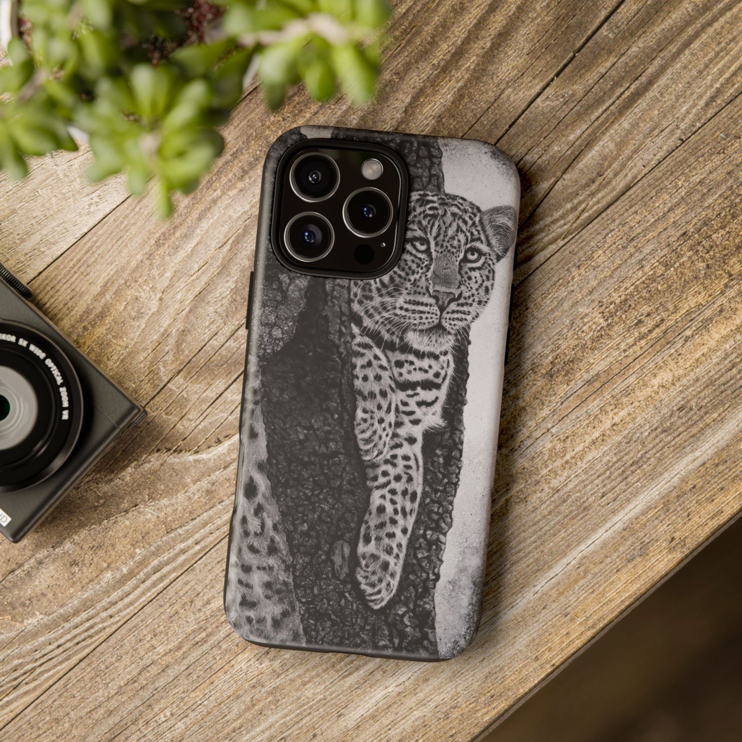 Tree Hugger, Leopard Phone Case