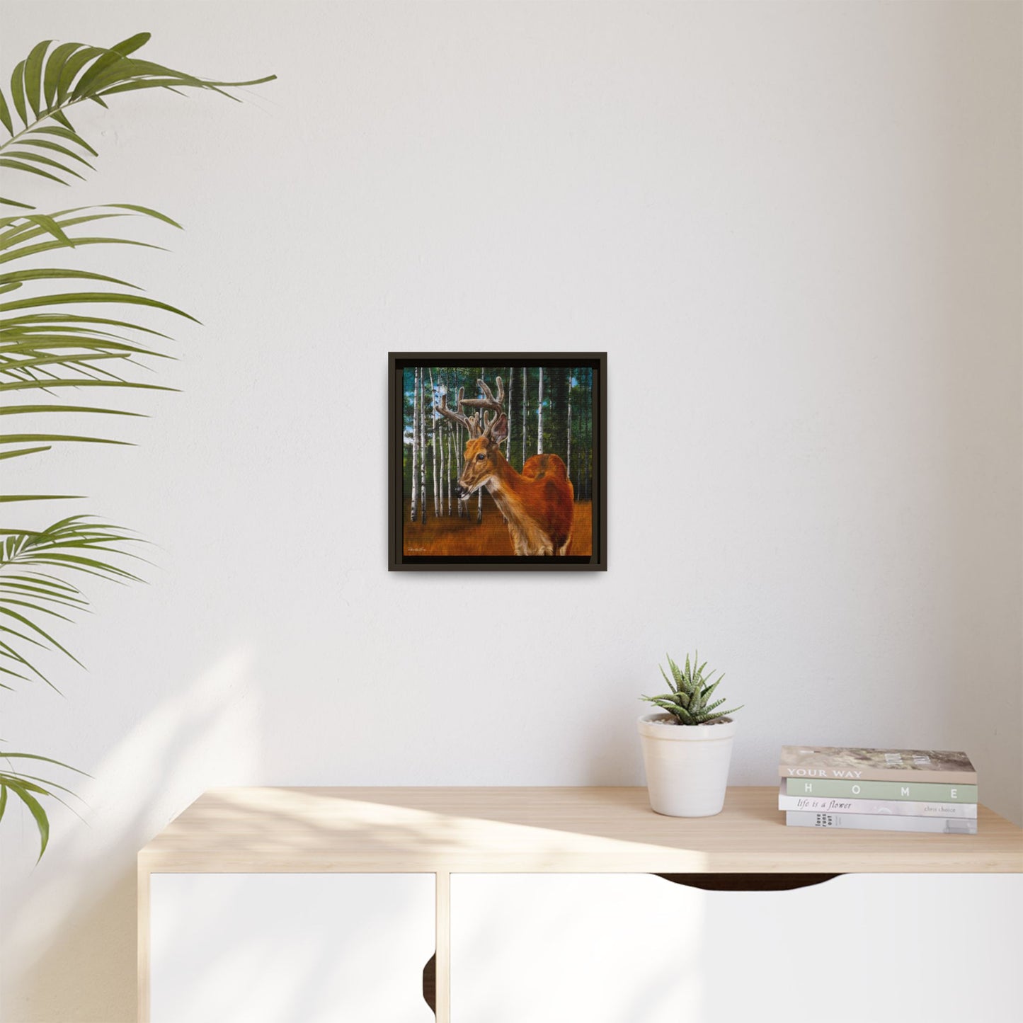 Velvet Crush, Framed Deer Canvas Art