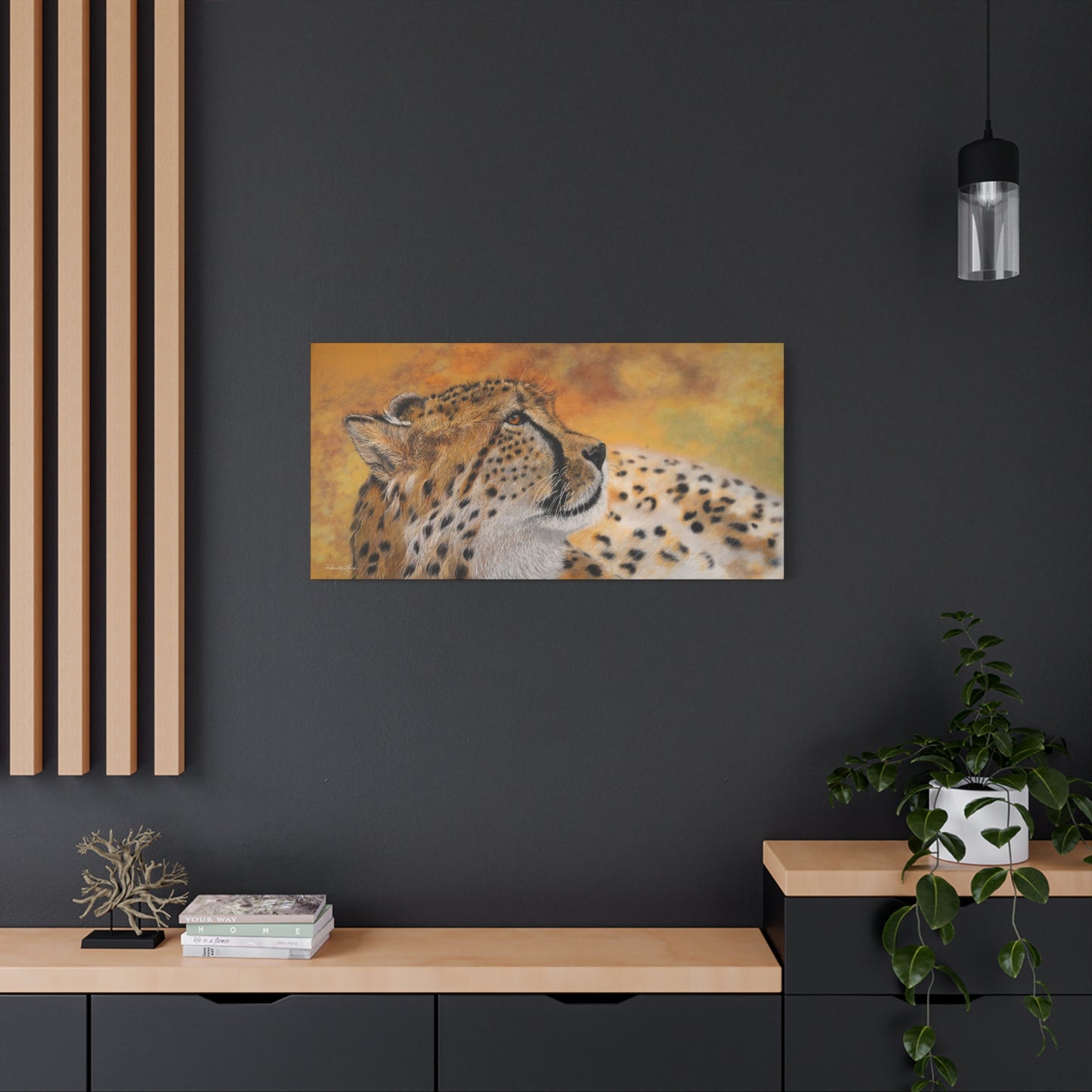 Cheetah Chill,  Canvas Cheetah Wall Art,