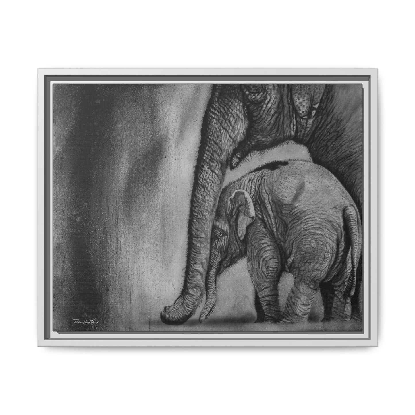 Trunks of Love, Framed Elephant Fine Art Print