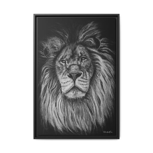 The Mane Event, Matte Canvas Lion Prints, Framed (Multi-color)
