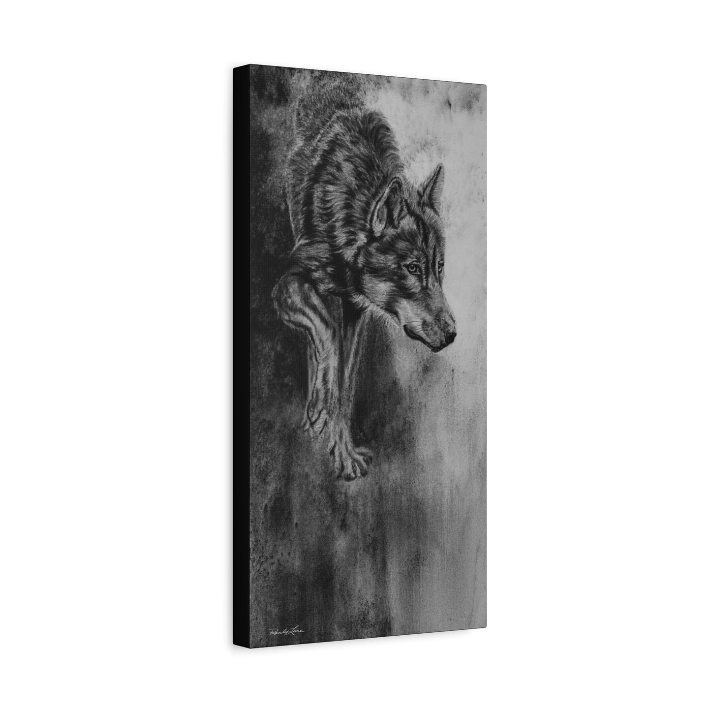Specter, Wolf Painting Matte Canvas Print — Stretched Wildlife Wall Art