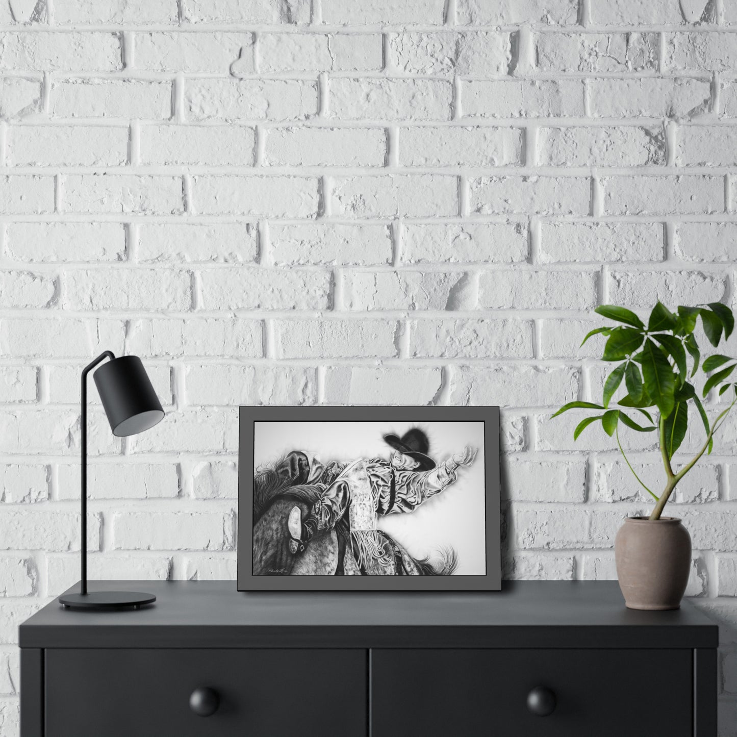 Go Time. Framed Rodeo Art Print