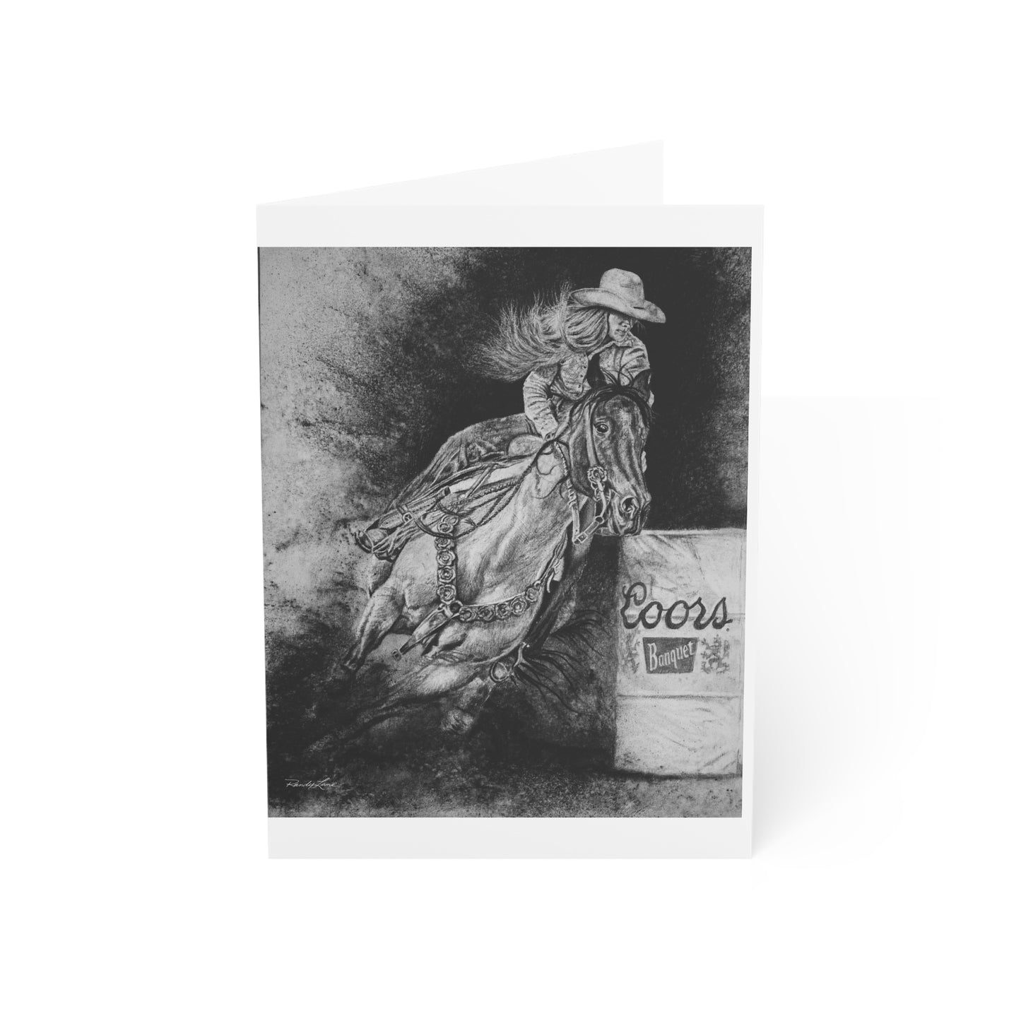 Sophie's Run. Rodeo Barrel Racer Greeting Cards Set