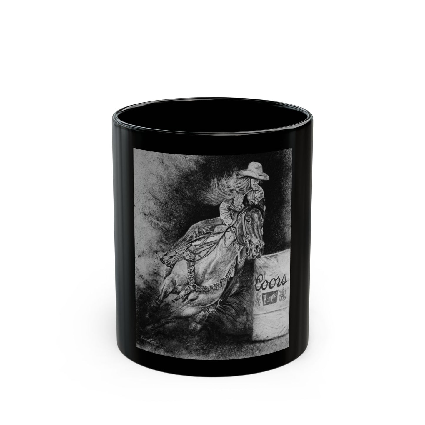 Sophie's Run. Rodeo Barrel Racer Black Mug