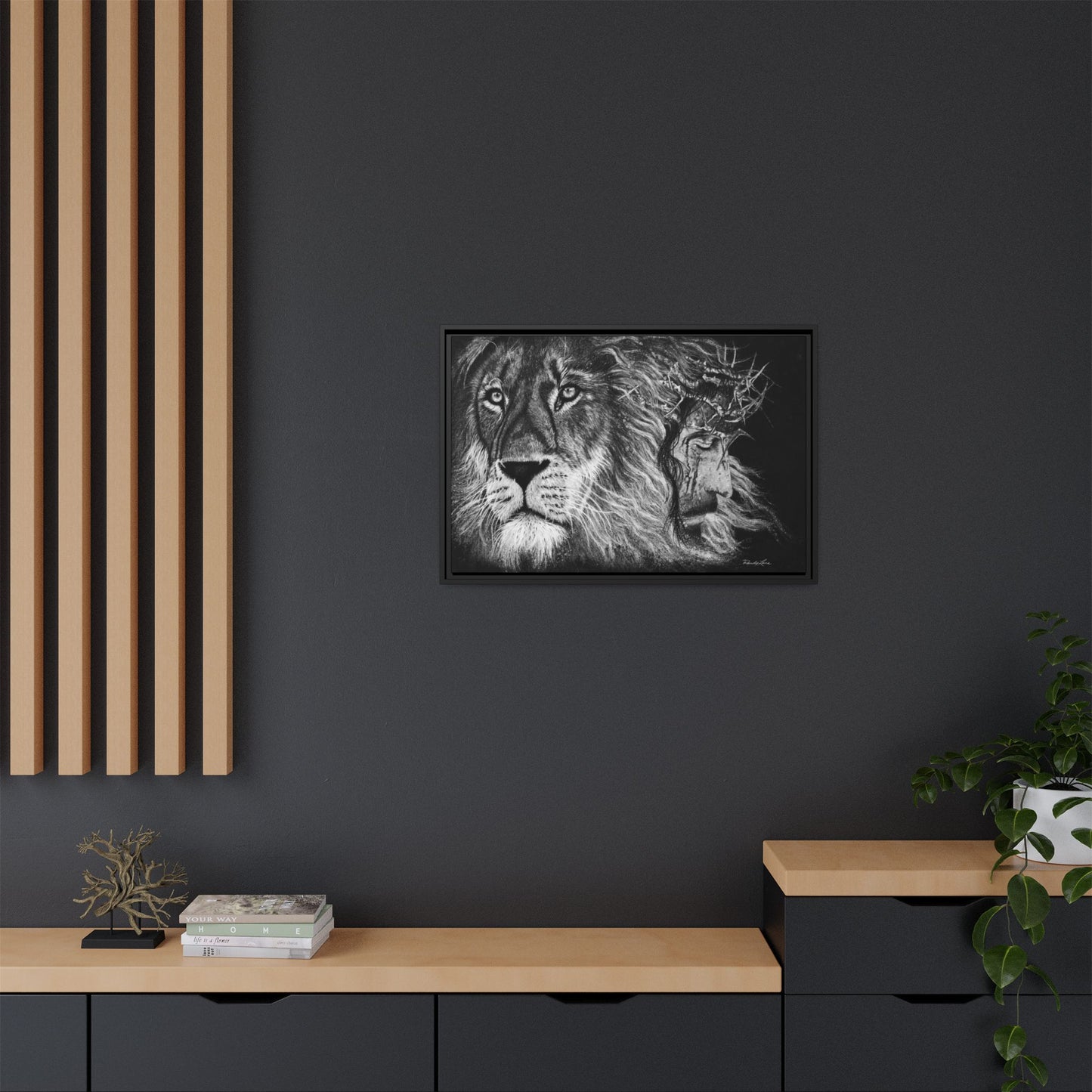 Lion King, Framed Matte Canvas Print
