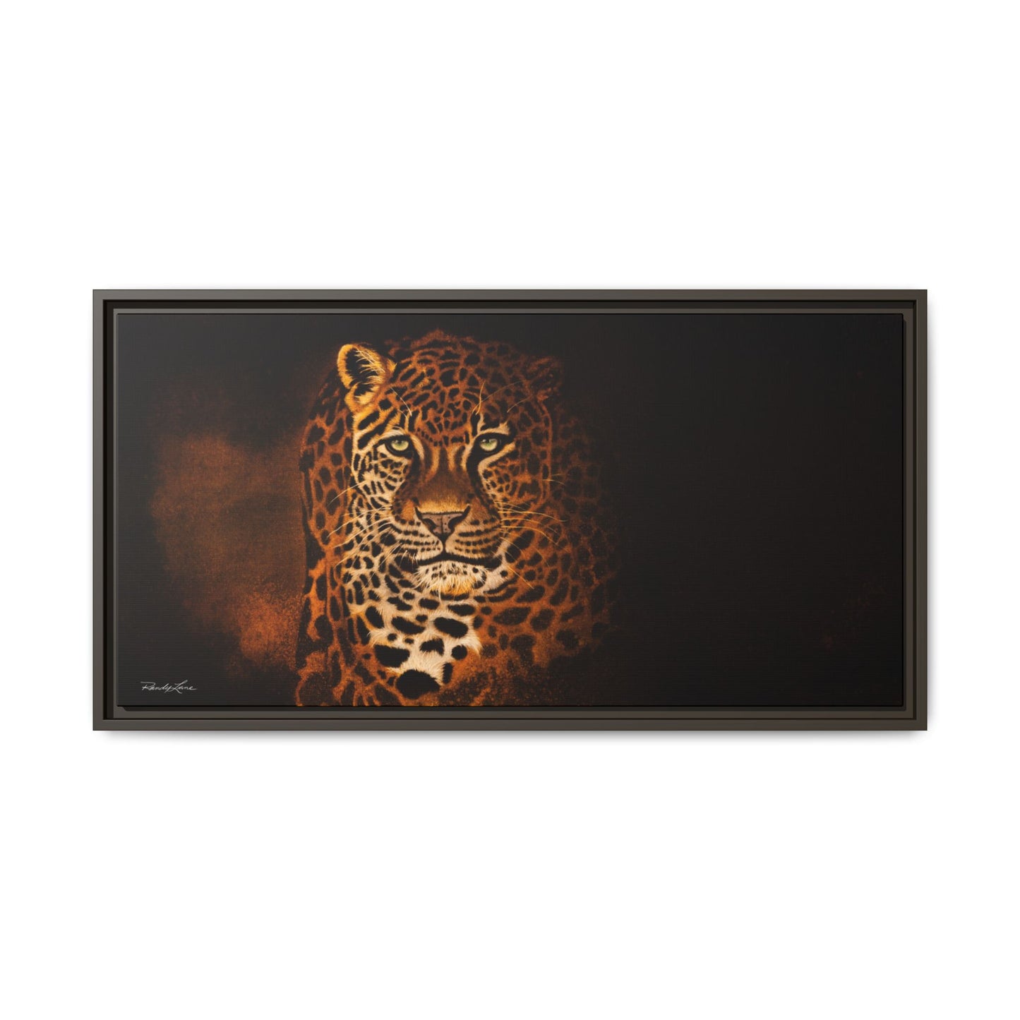 Shadow Hunter, Leopard Framed Canvas Art