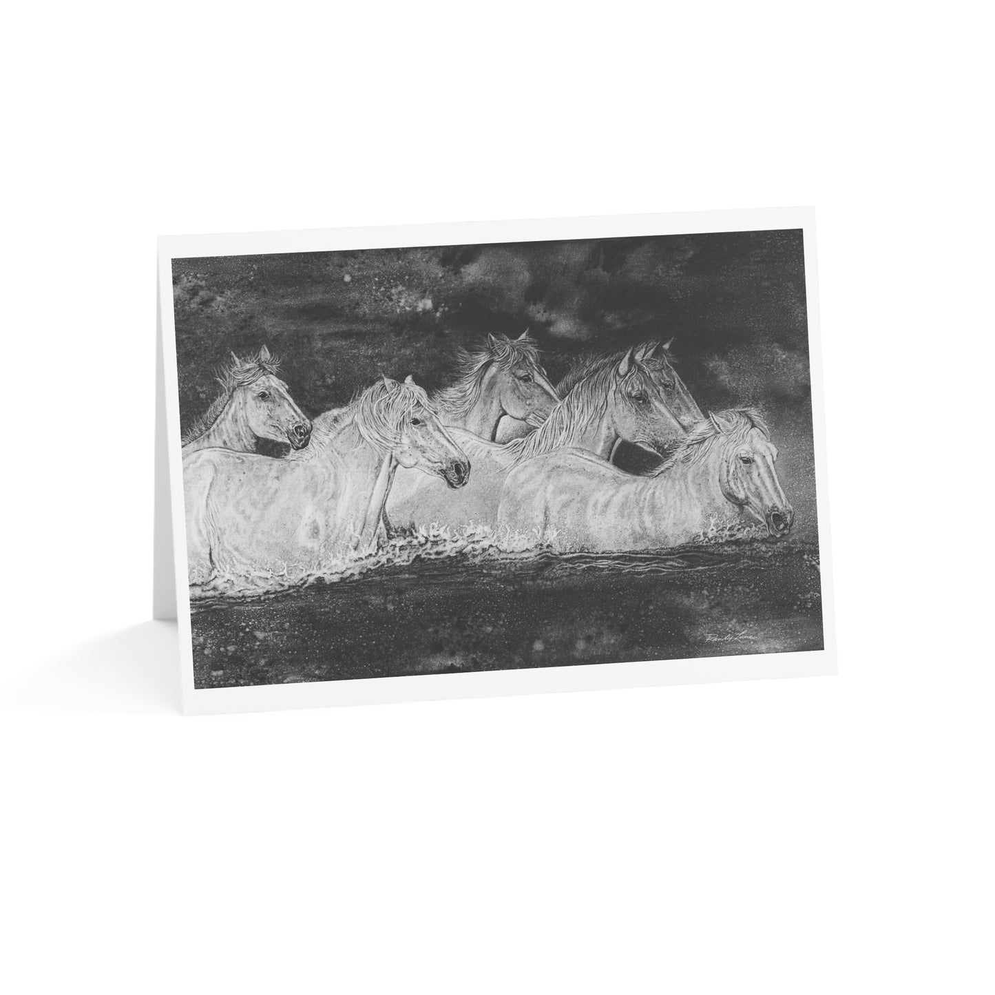 Night Swim, Horse-Themed Greeting Cards