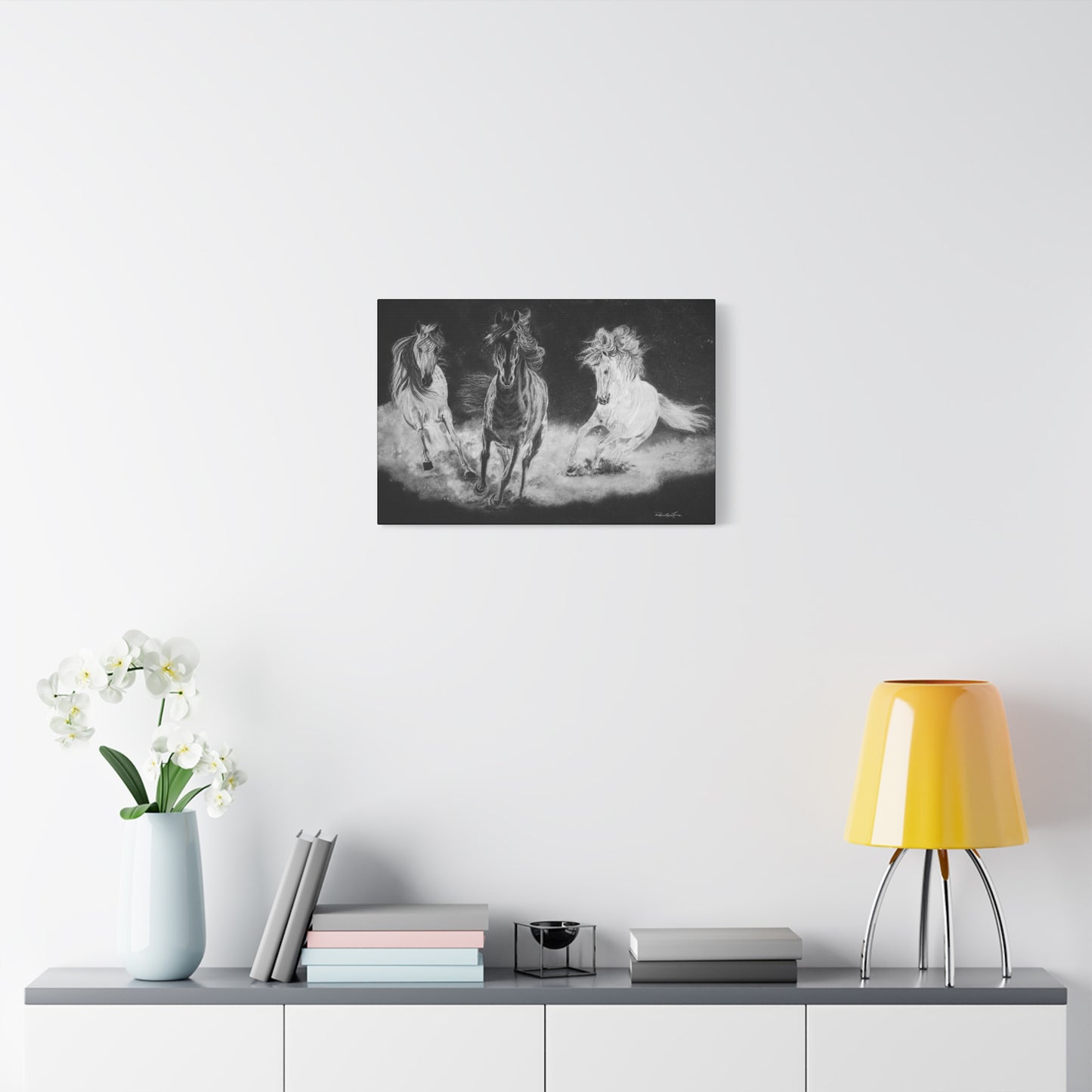 Midnight Run. Stretched Matte Canvas Fine Art Horse Prints