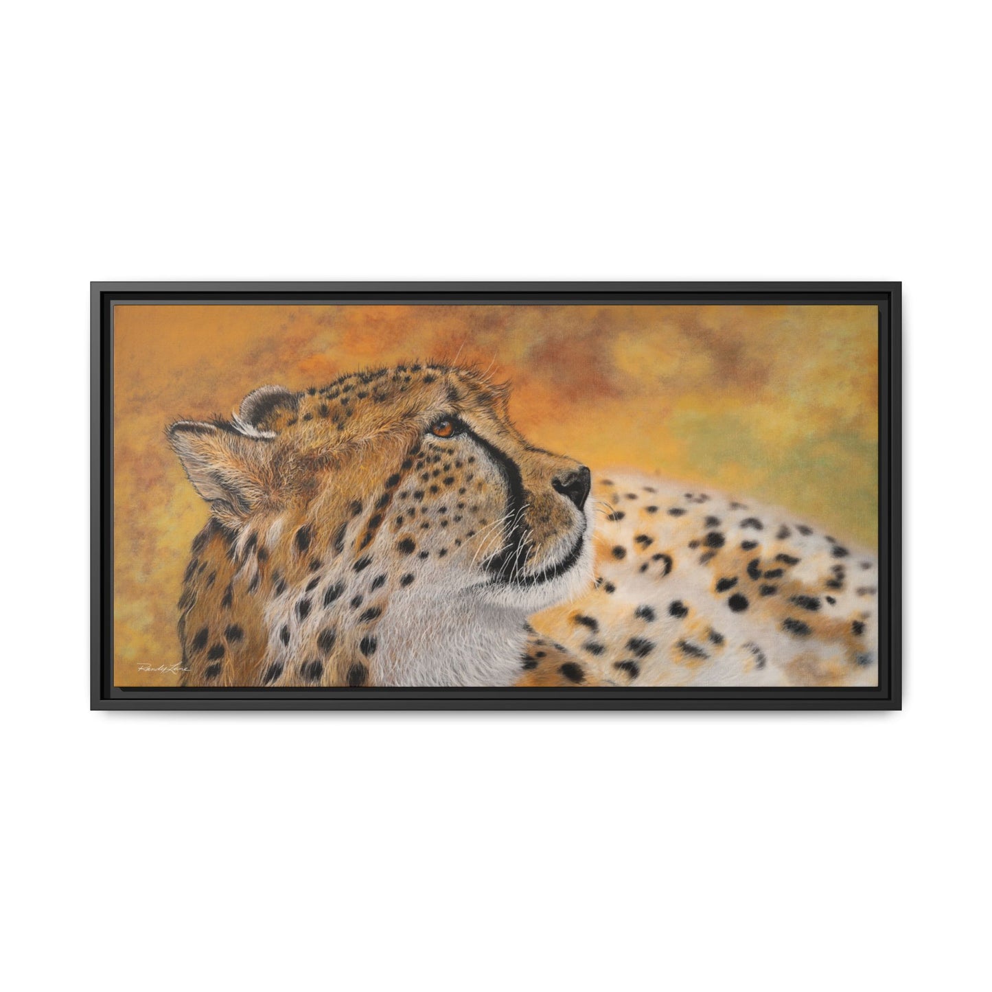 Cheetah Chill, Framed Cheetah Canvas Art