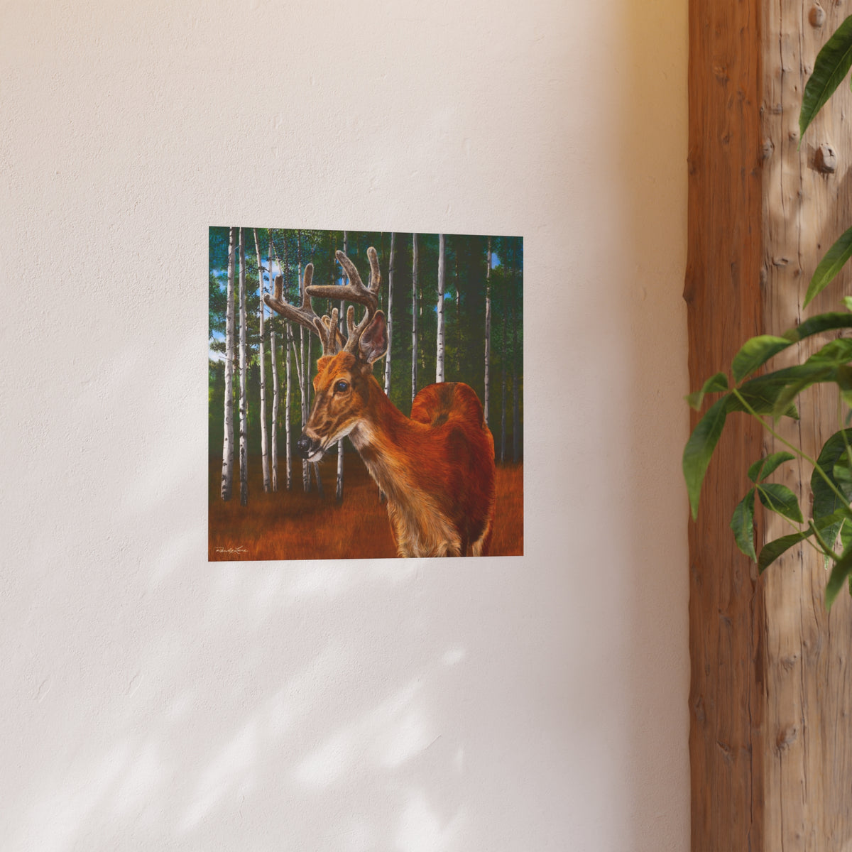 Velvet Crush, Deer in Aspen Forest Fine Art Print —  Satin/Matte