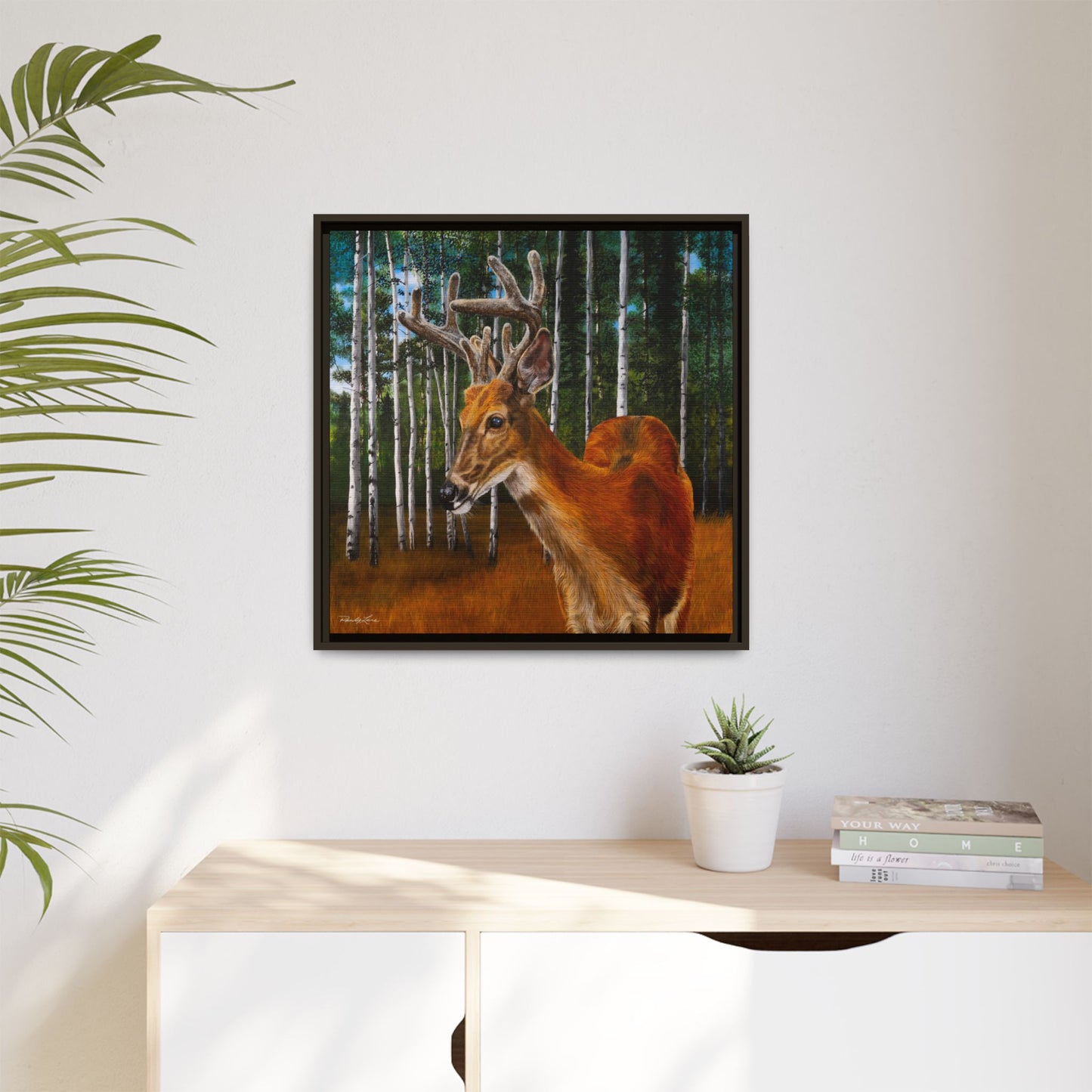 Velvet Crush, Framed Deer Canvas Art