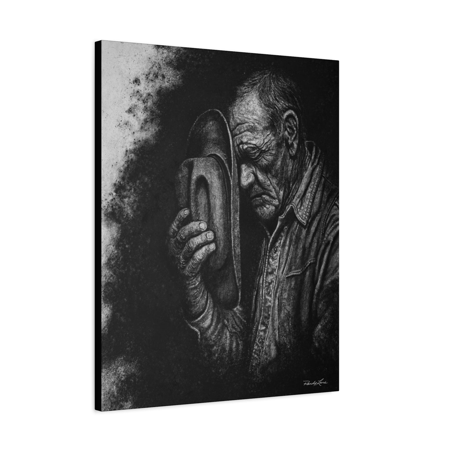 Cowboys Prayer. Stretched Matte Canvas Wall Art