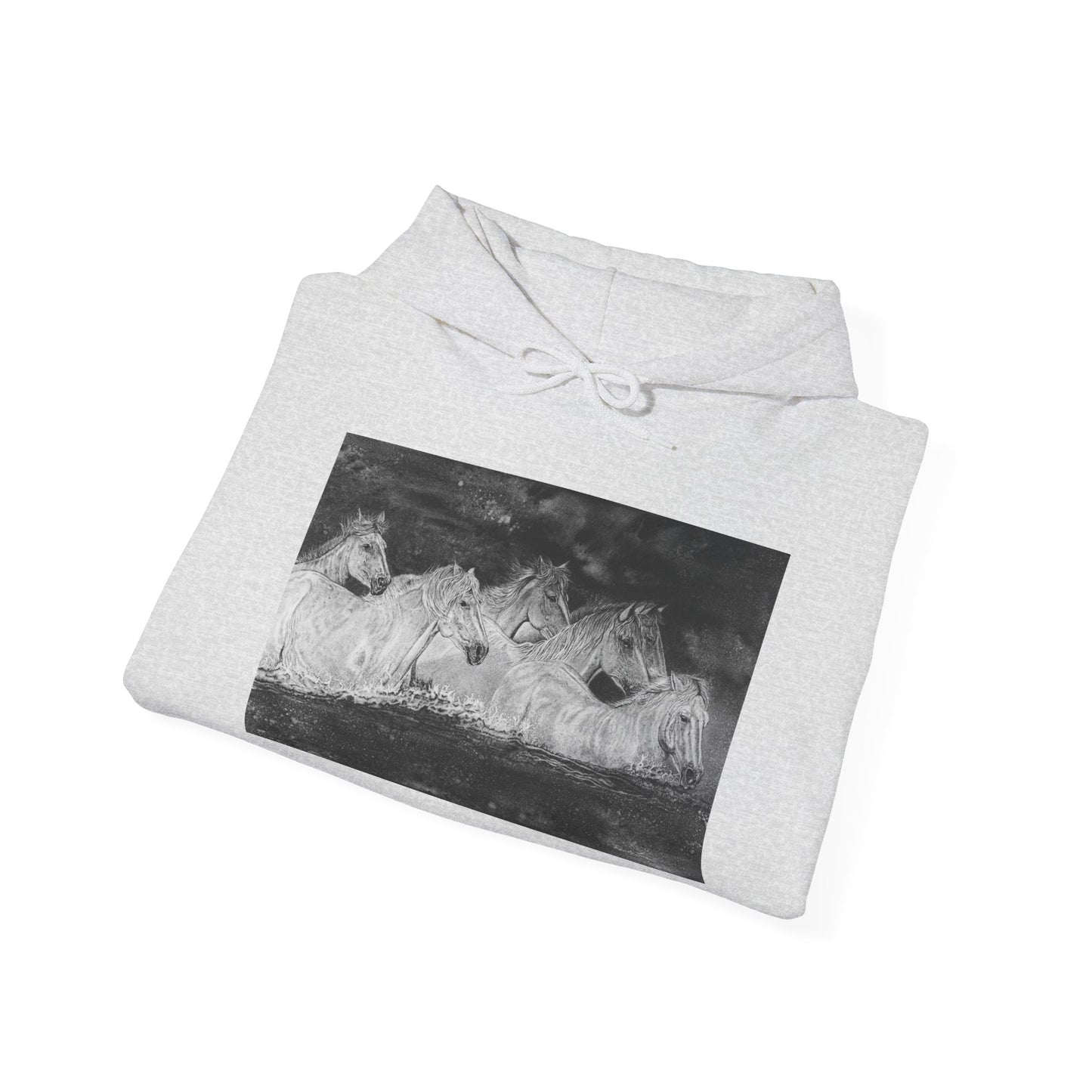 Night Swim, Horse Unisex Hooded Sweatshirt