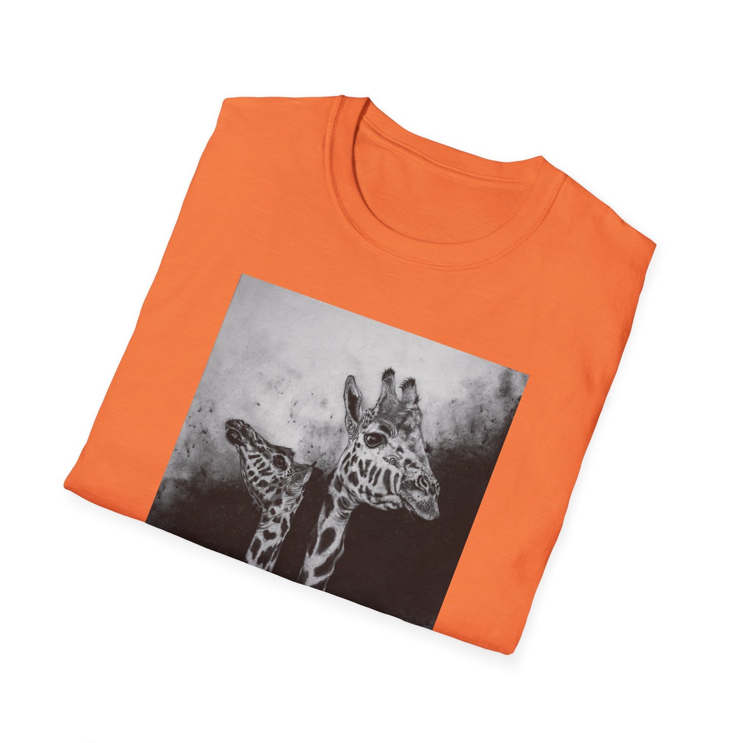 Grace in the Grassland, Giraffe Unisex Softstyle T-Shirt