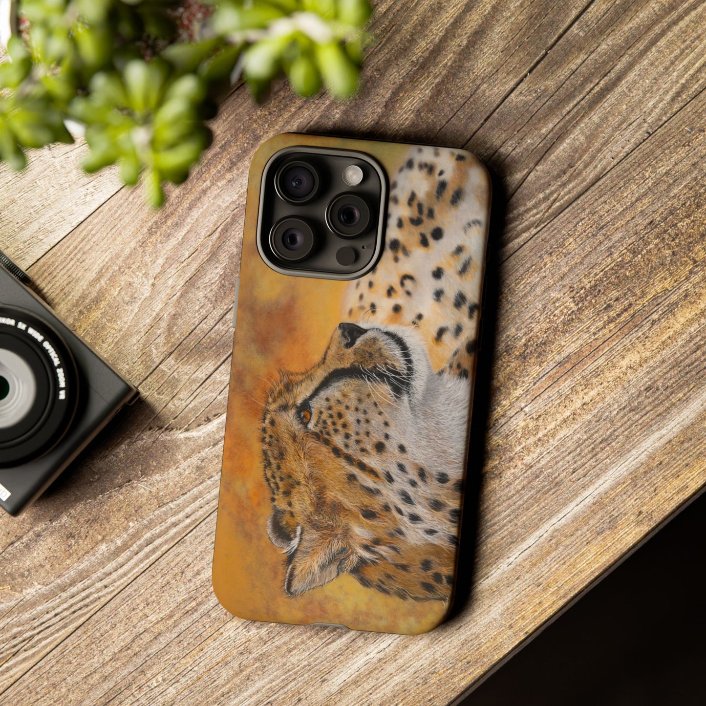 Cheetah Chill, Cheetah Phone Case, Tough Cases