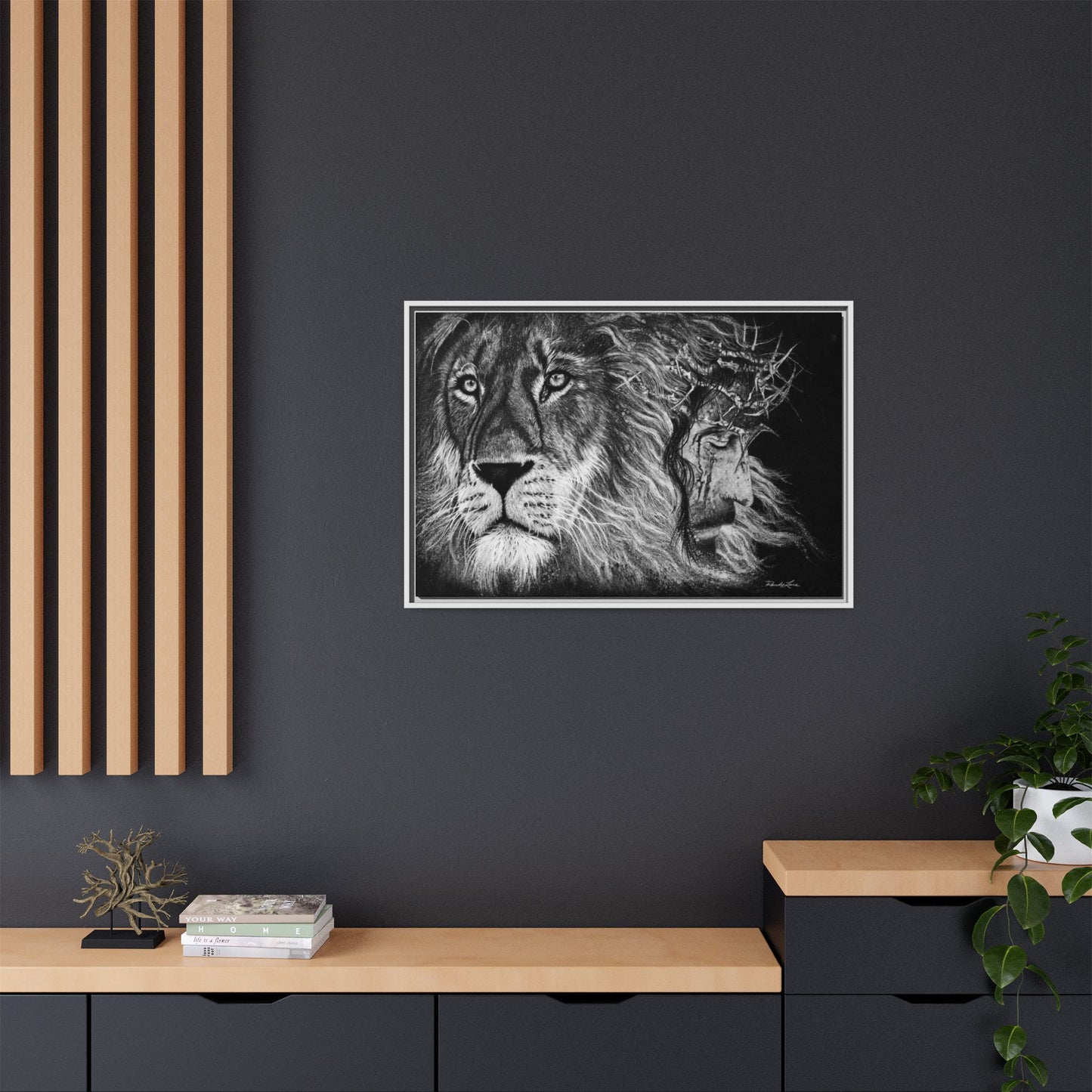 Lion King, Framed Matte Canvas Print