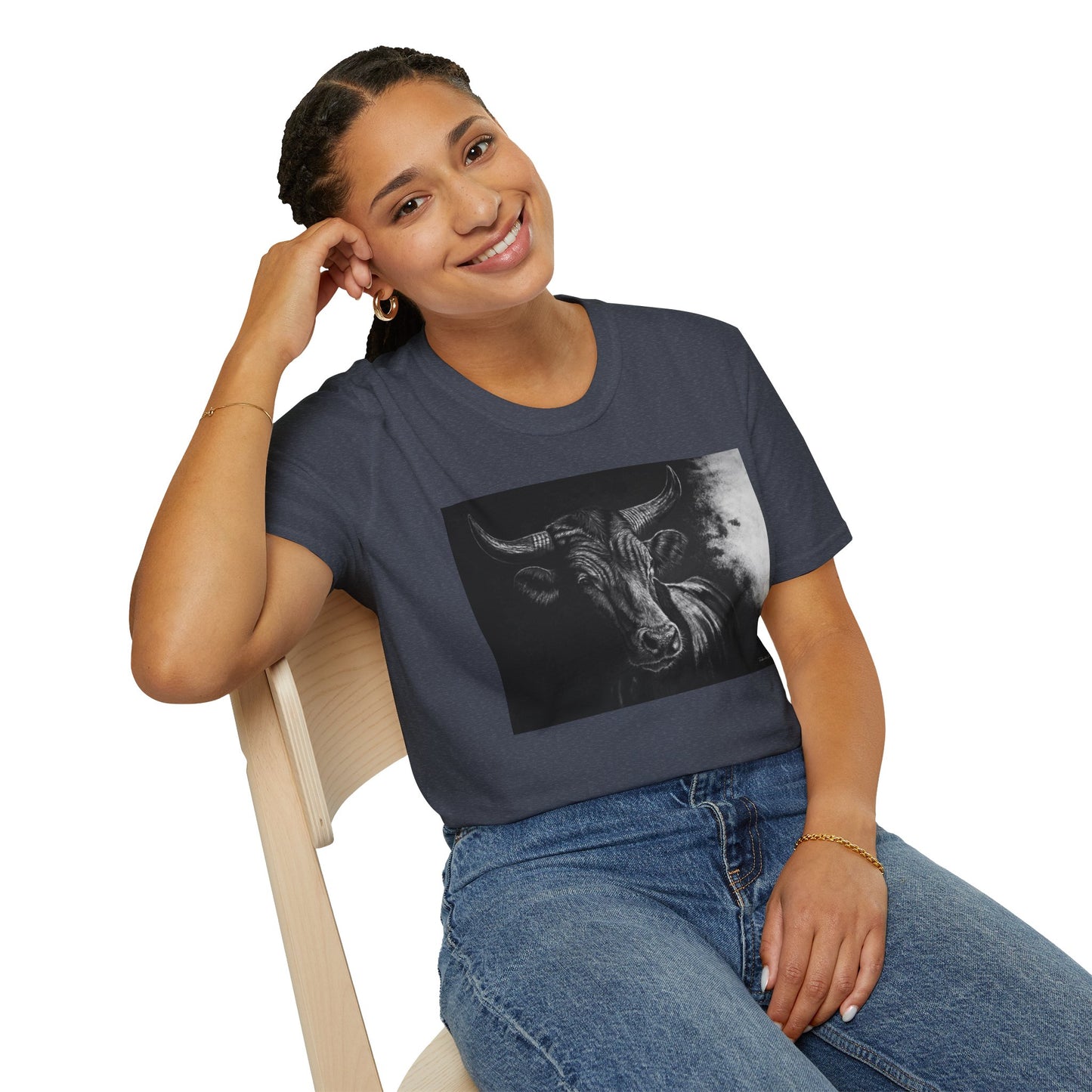 Stonebreaker. Bucking Bull Graphic Unisex Softstyle T-Shirt