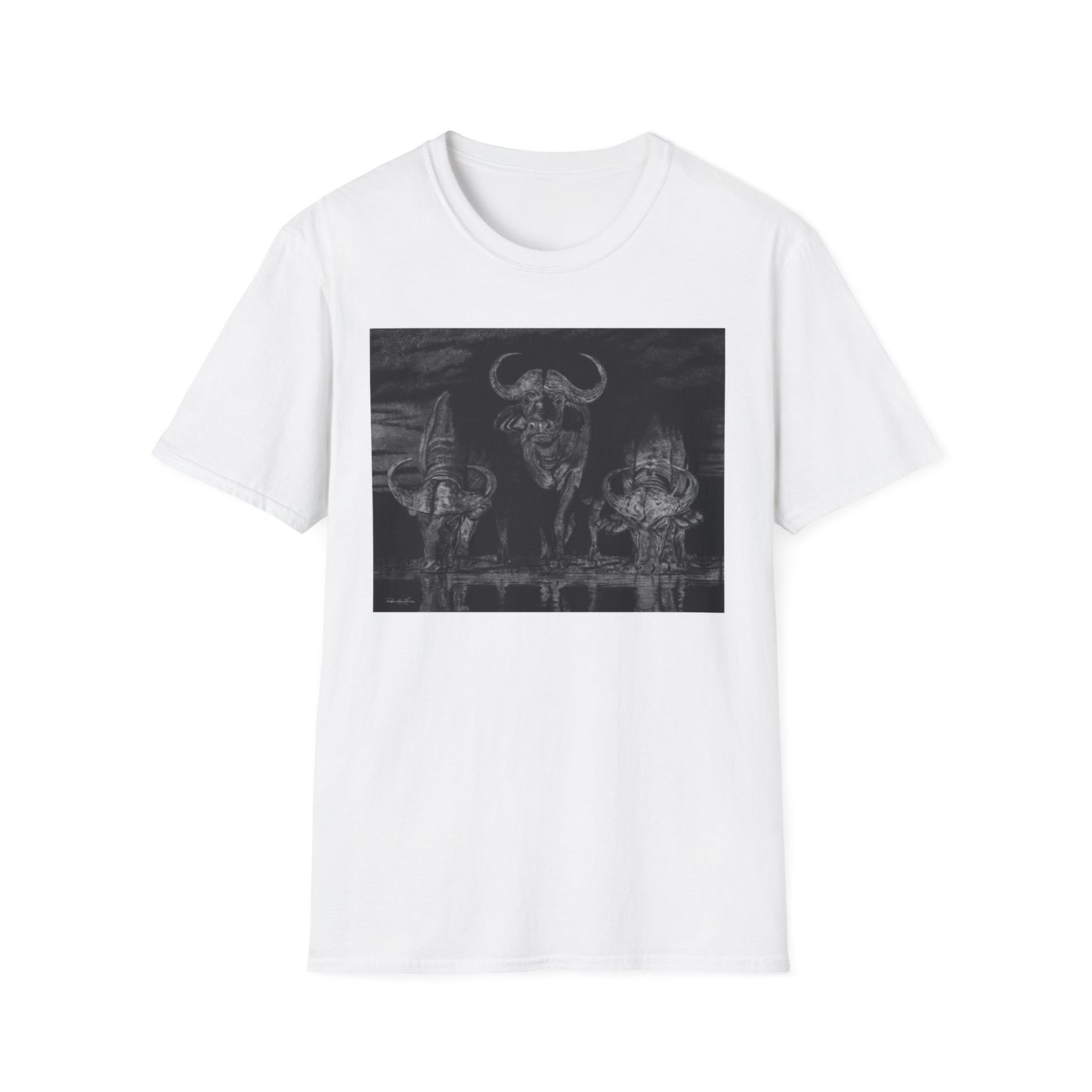 The Waterhole, Cape Buffalo Unisex T-Shirt - Softstyle Tee