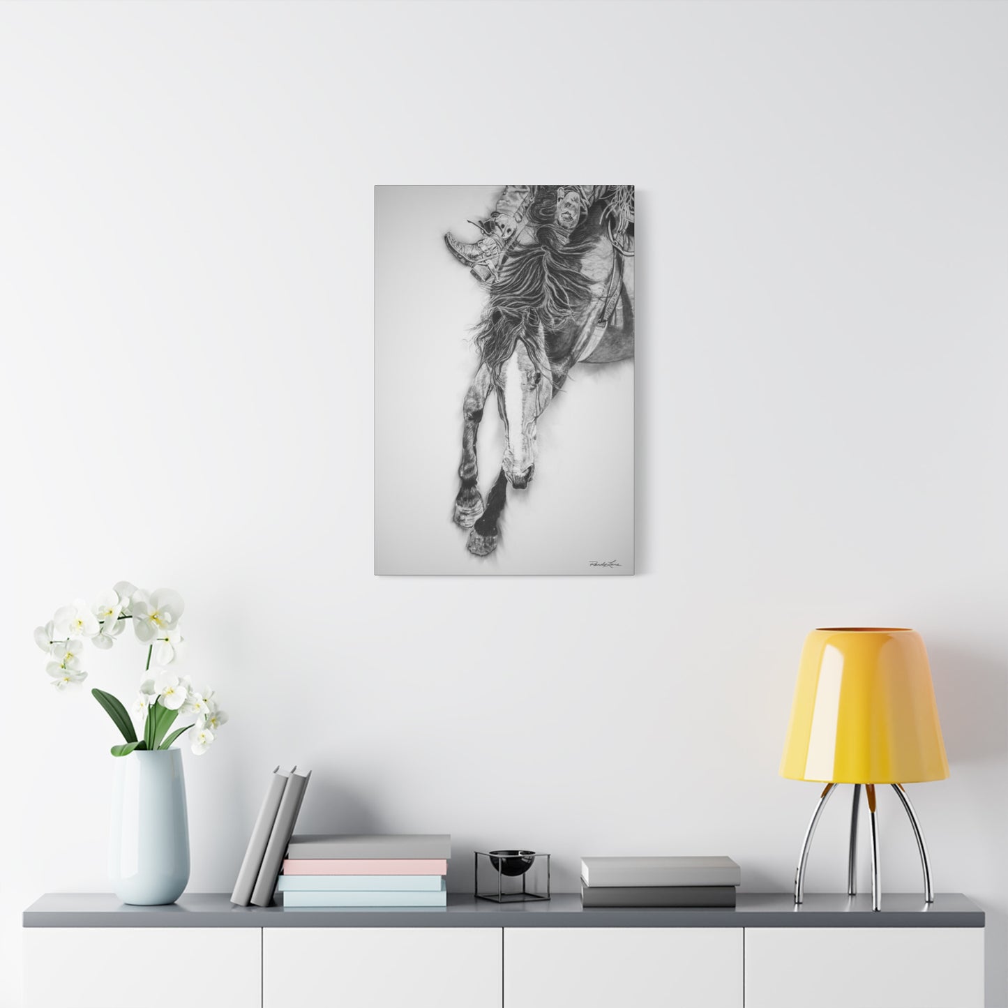 Crazy 8, Stretched Matte Canvas Rodeo Art Print
