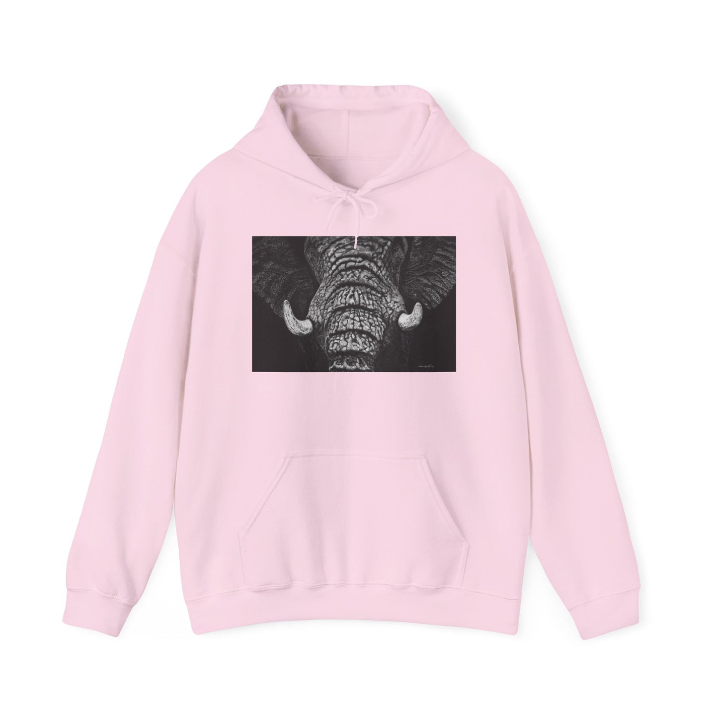 Ebony and Ivory, Elephant Hoodie, Cozy Unisex Sweatshirt