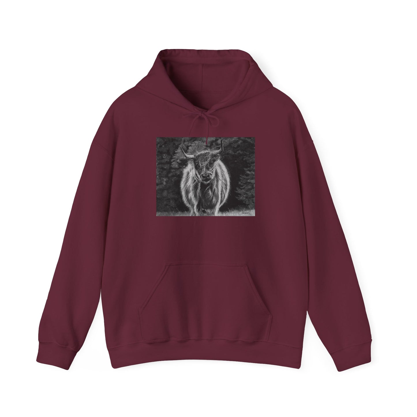 Ragamuffin. Highland Cow Graphic Hoodie