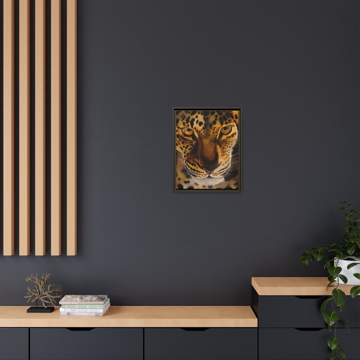 Windows to the Soul, Framed Leopard Canvas Art