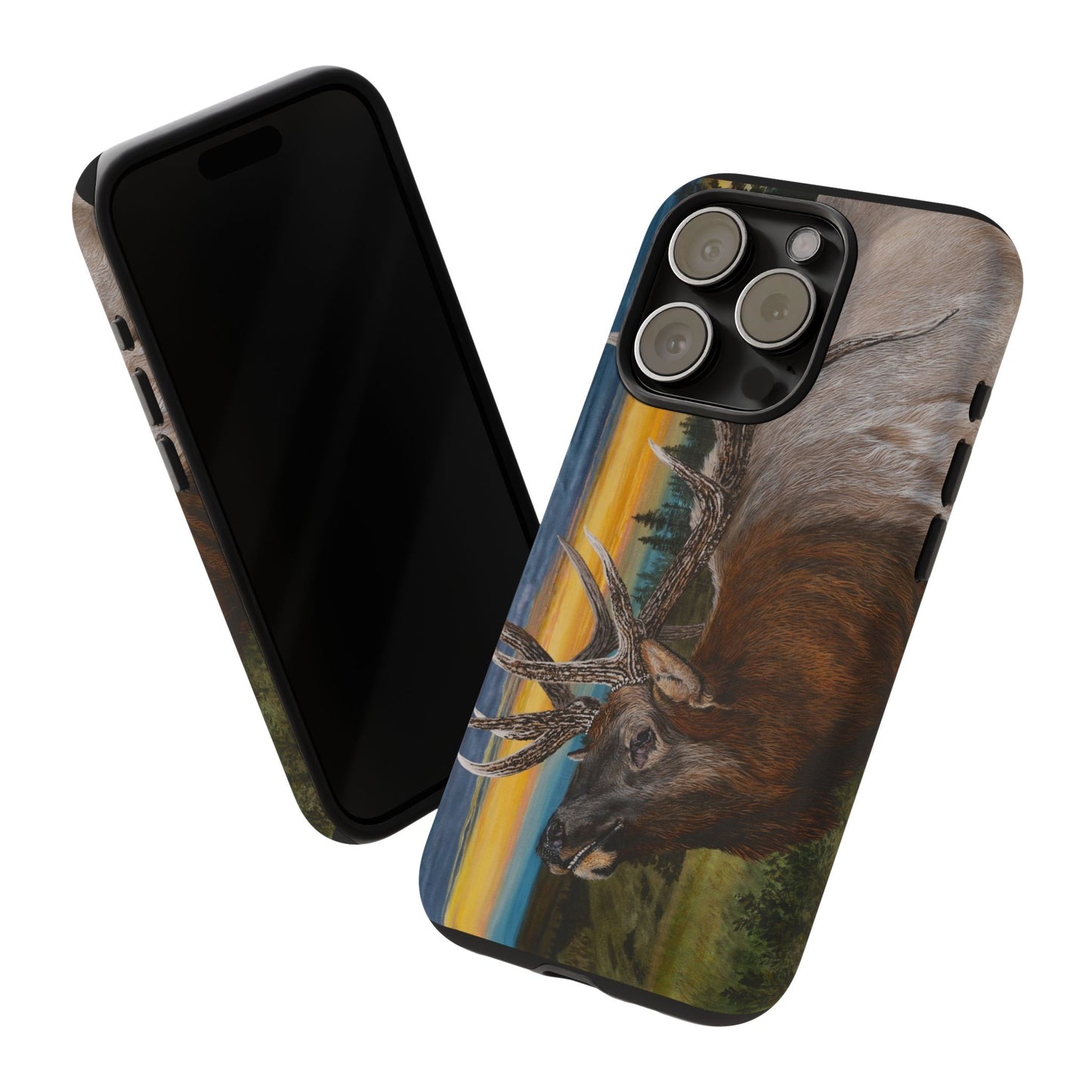 Sunset Serenade, Elk Phone Case