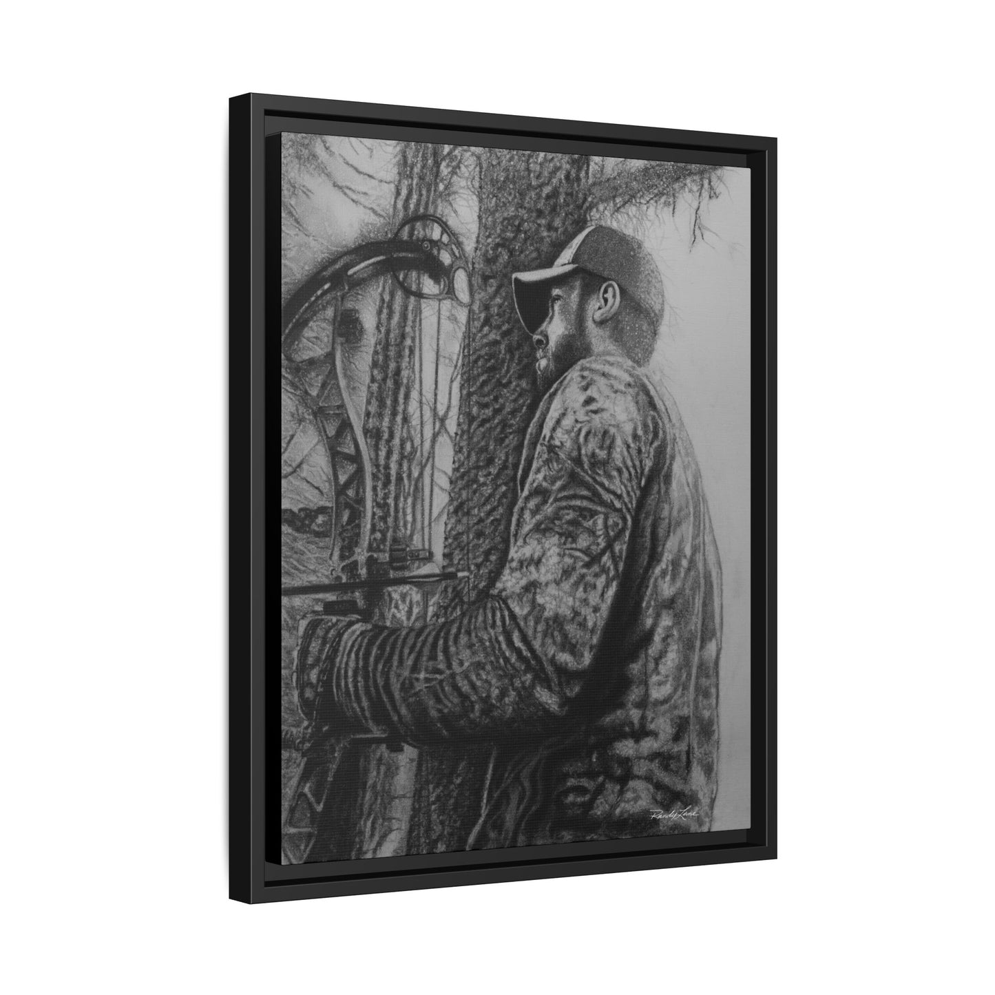 The Grind, Framed Matte Canvas Archery Hunting Art Print