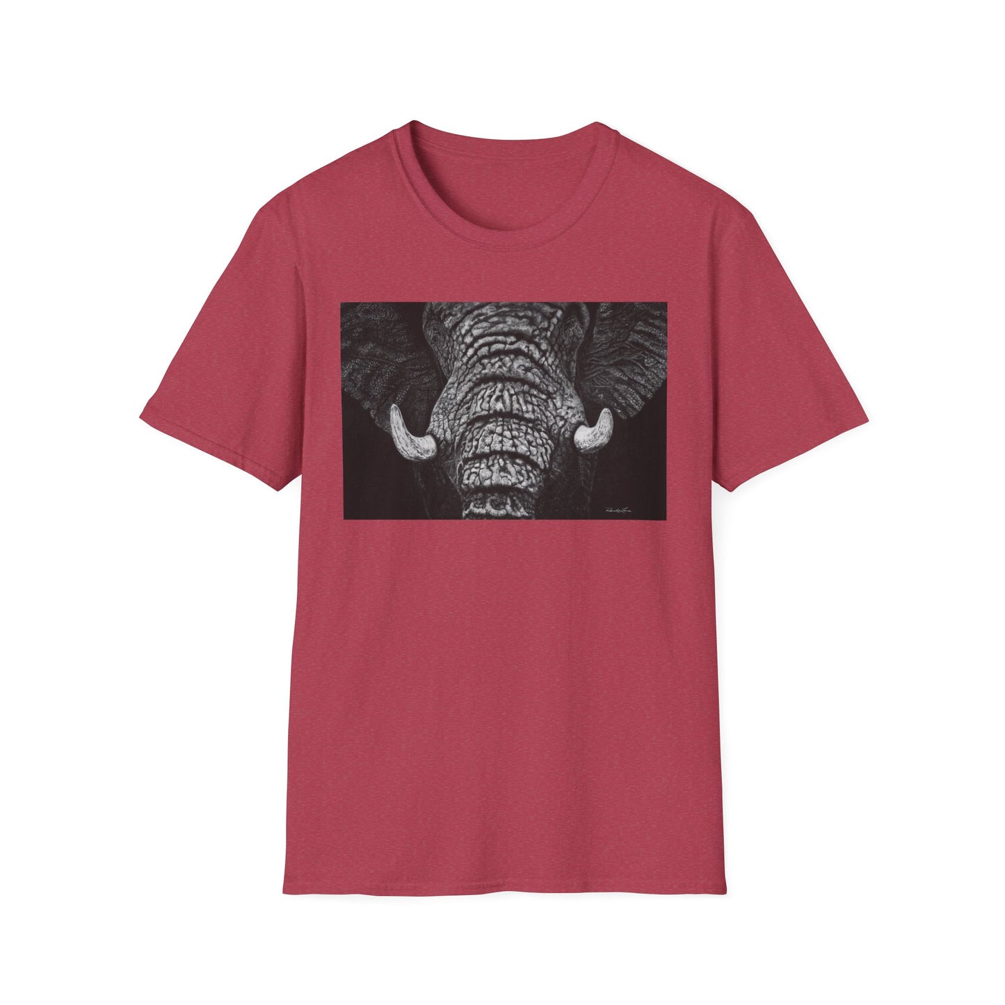 Ebony and Ivory, Elephant Graphic Unisex Softstyle T-Shirt