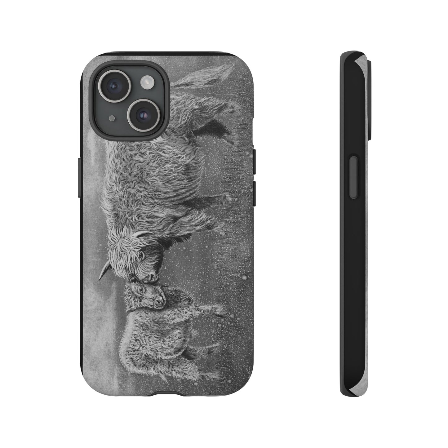 Highland Love, Highland Cow theme Phone Case, Tough Cases
