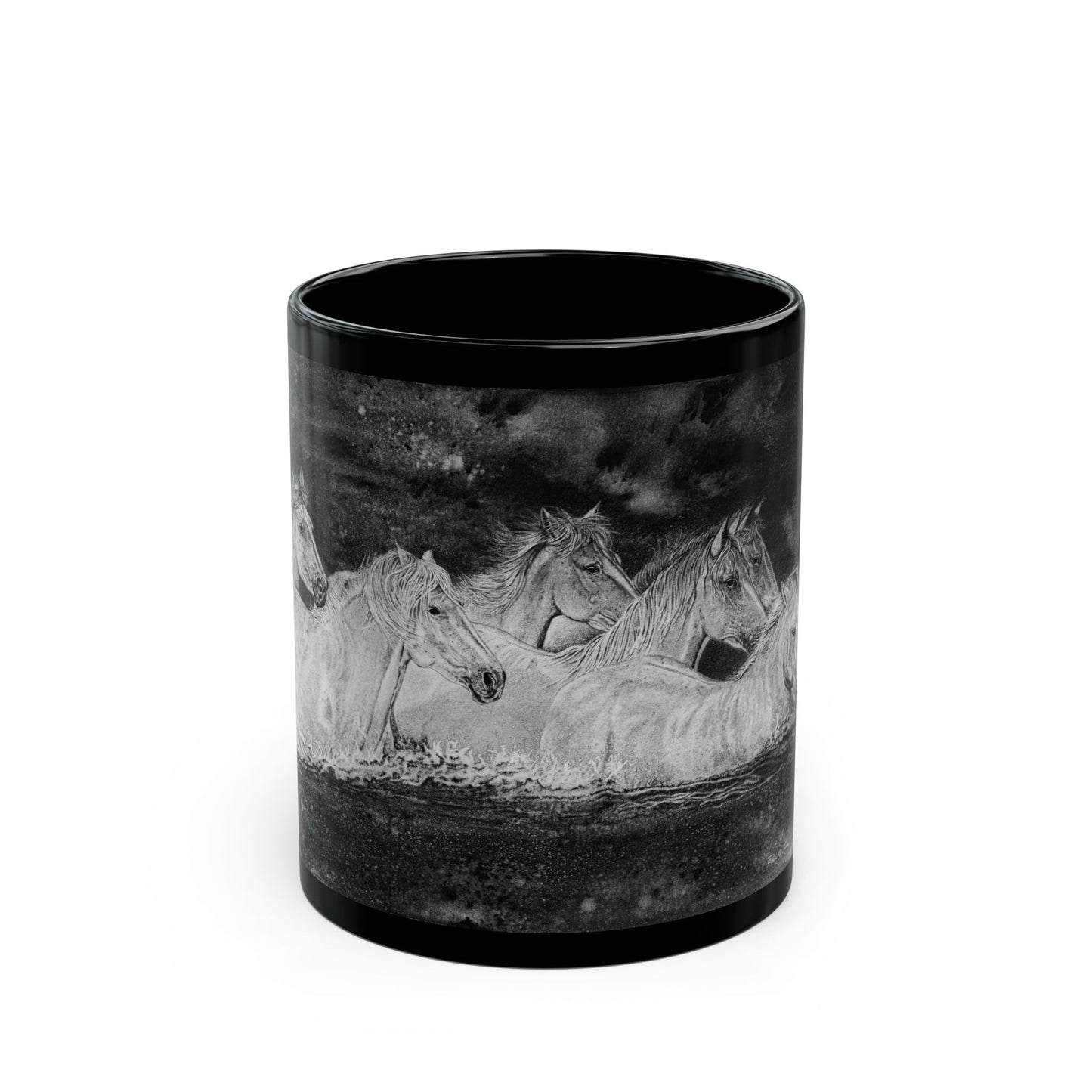 Night Swim, Black Mug