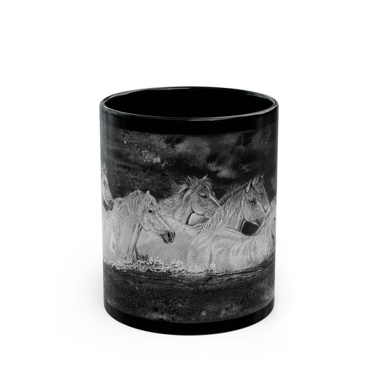 Night Swim, Black Mug