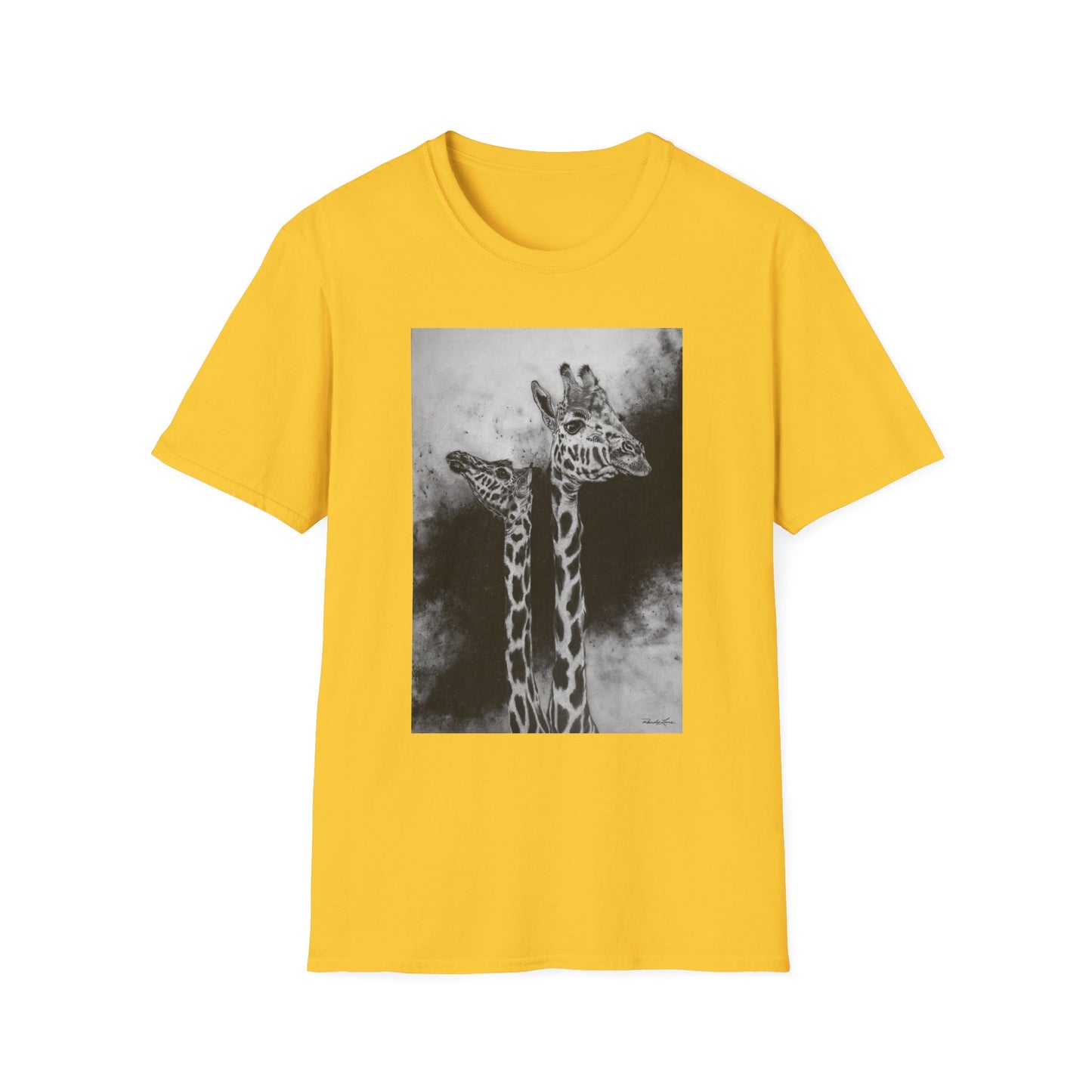 Grace in the Grassland, Giraffe Unisex Softstyle T-Shirt
