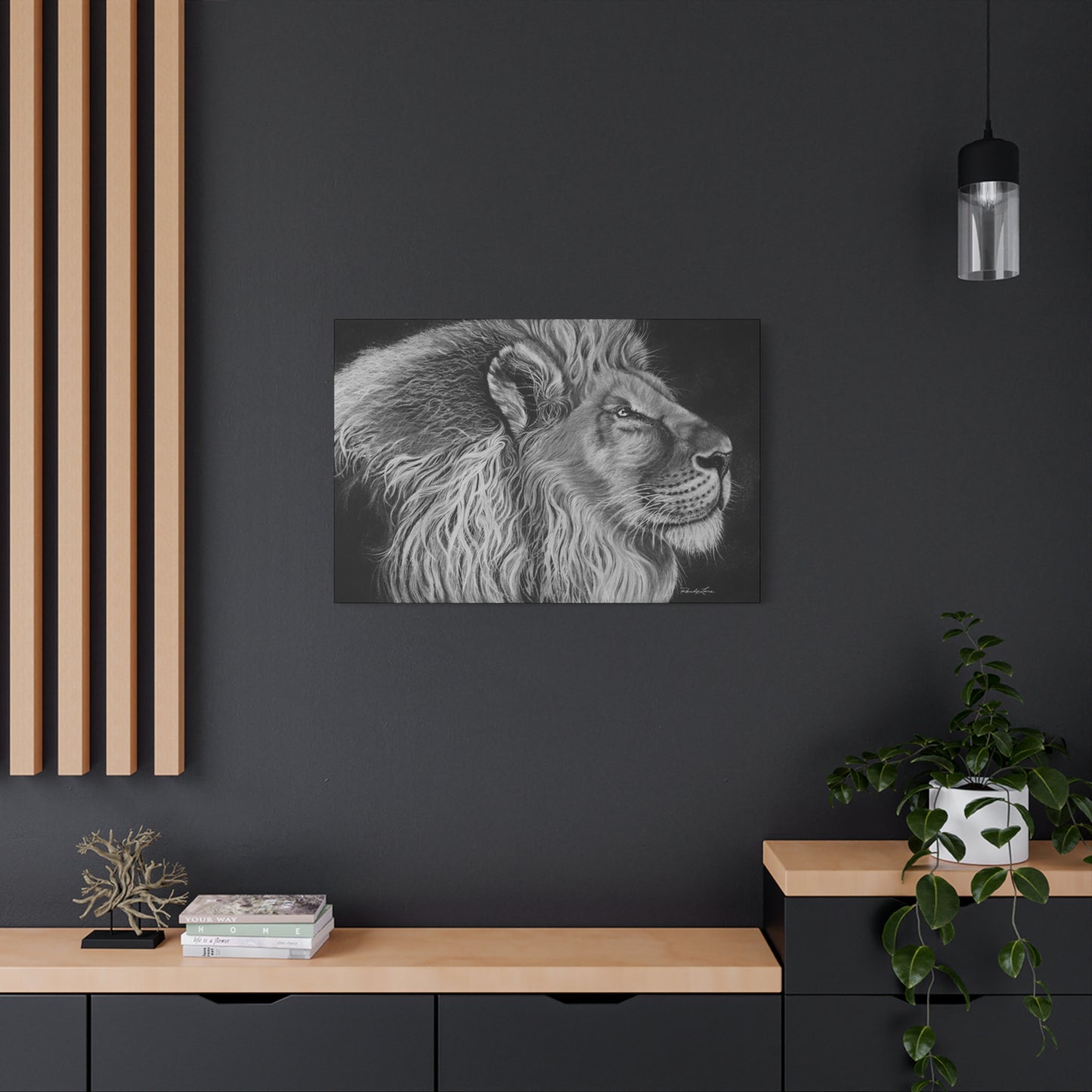 King of Cool, Majestic Lion Canvas Art