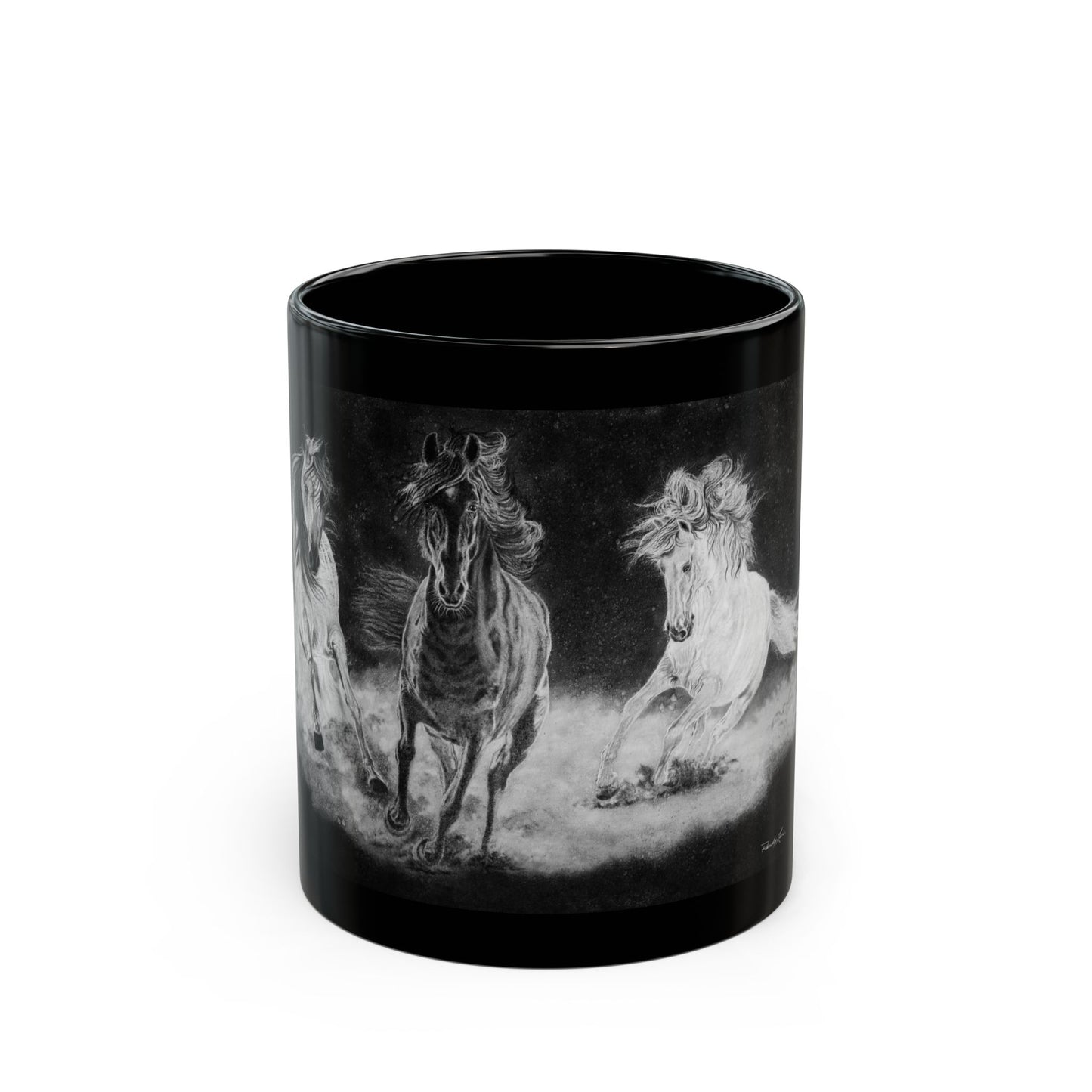 Midnight Run. Horse Art Mug