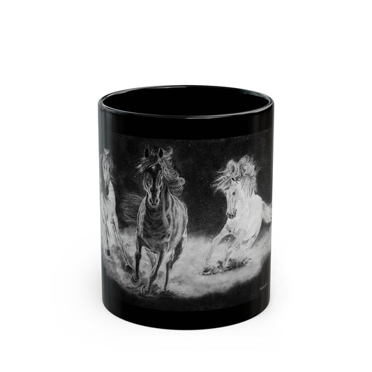 Midnight Run. Horse Art Mug