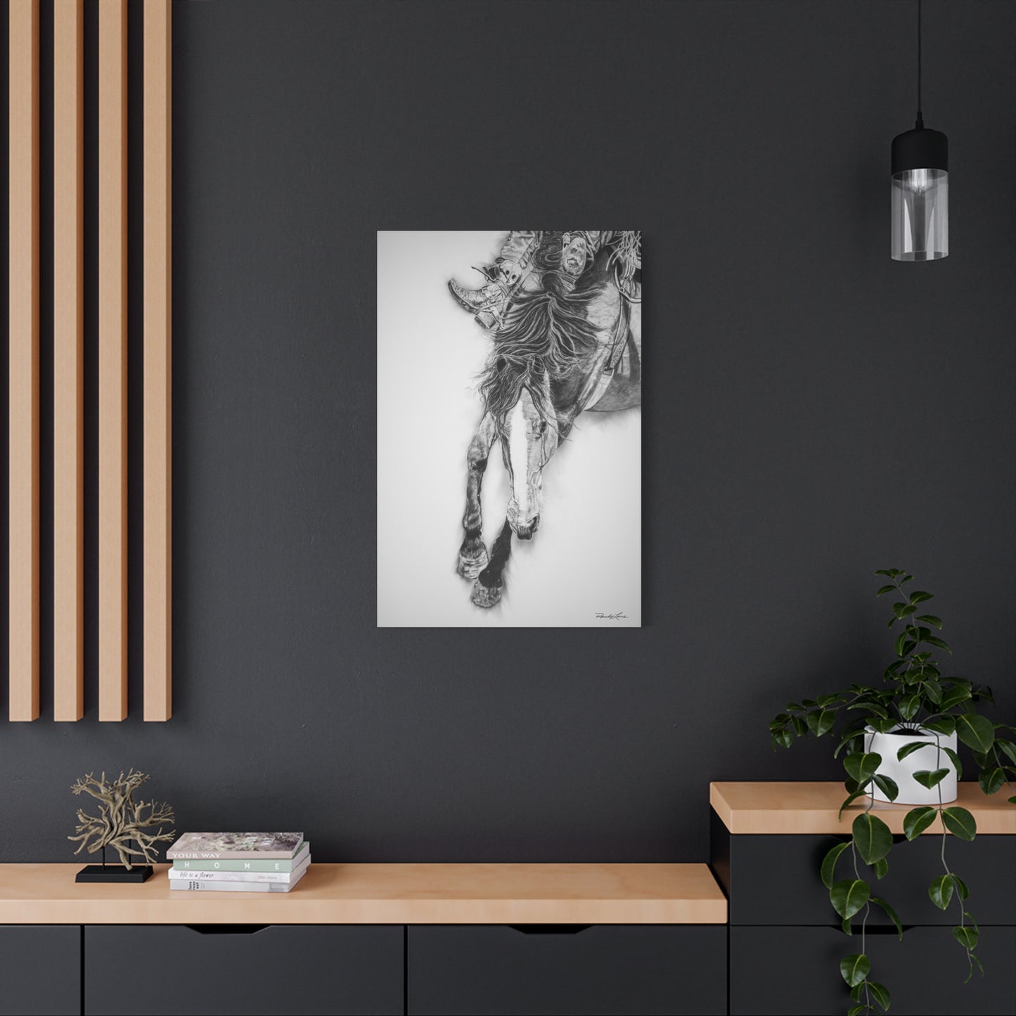 Crazy 8, Stretched Matte Canvas Rodeo Art Print