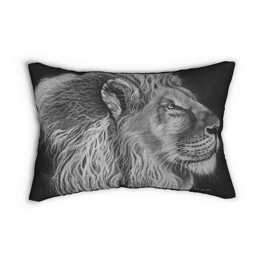 King of Cool, Lion-Themed Lumbar Pillow