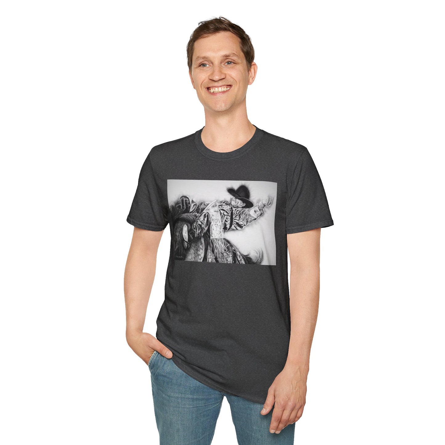 Go Time. Rodeo Cowboy Unisex Softstyle T-Shirt