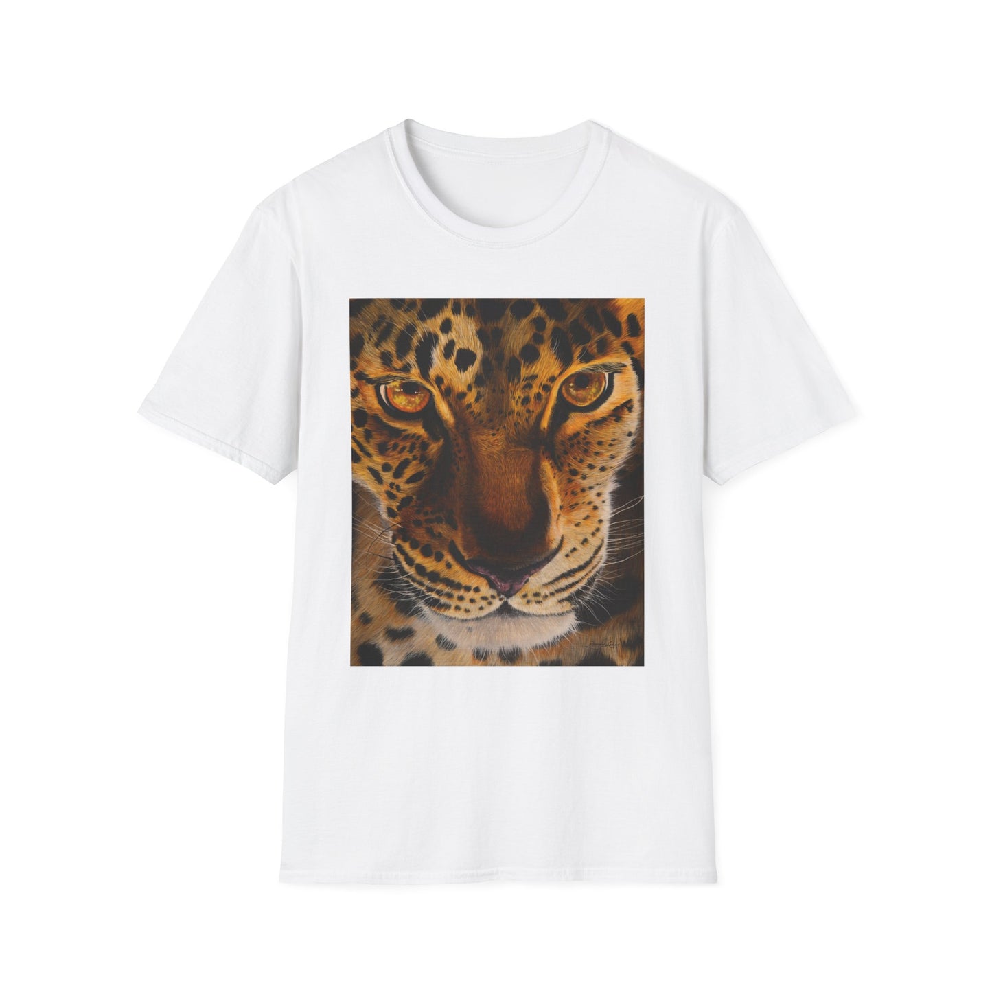 Windows to the Soul, Leopard Print Unisex Softstyle T-Shirt