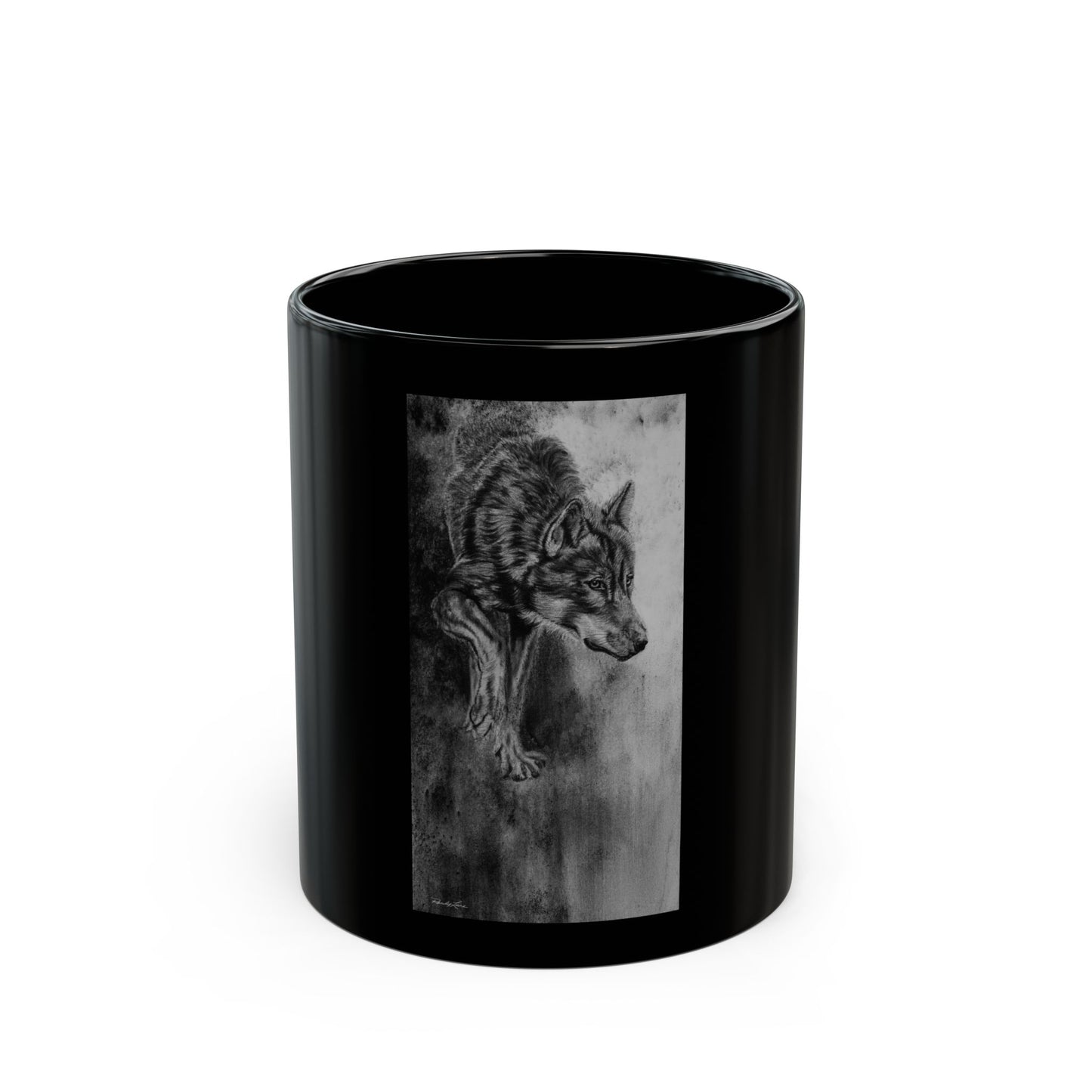 Specter, Wolf Design Black Mug