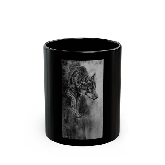 Specter, Wolf Design Black Mug